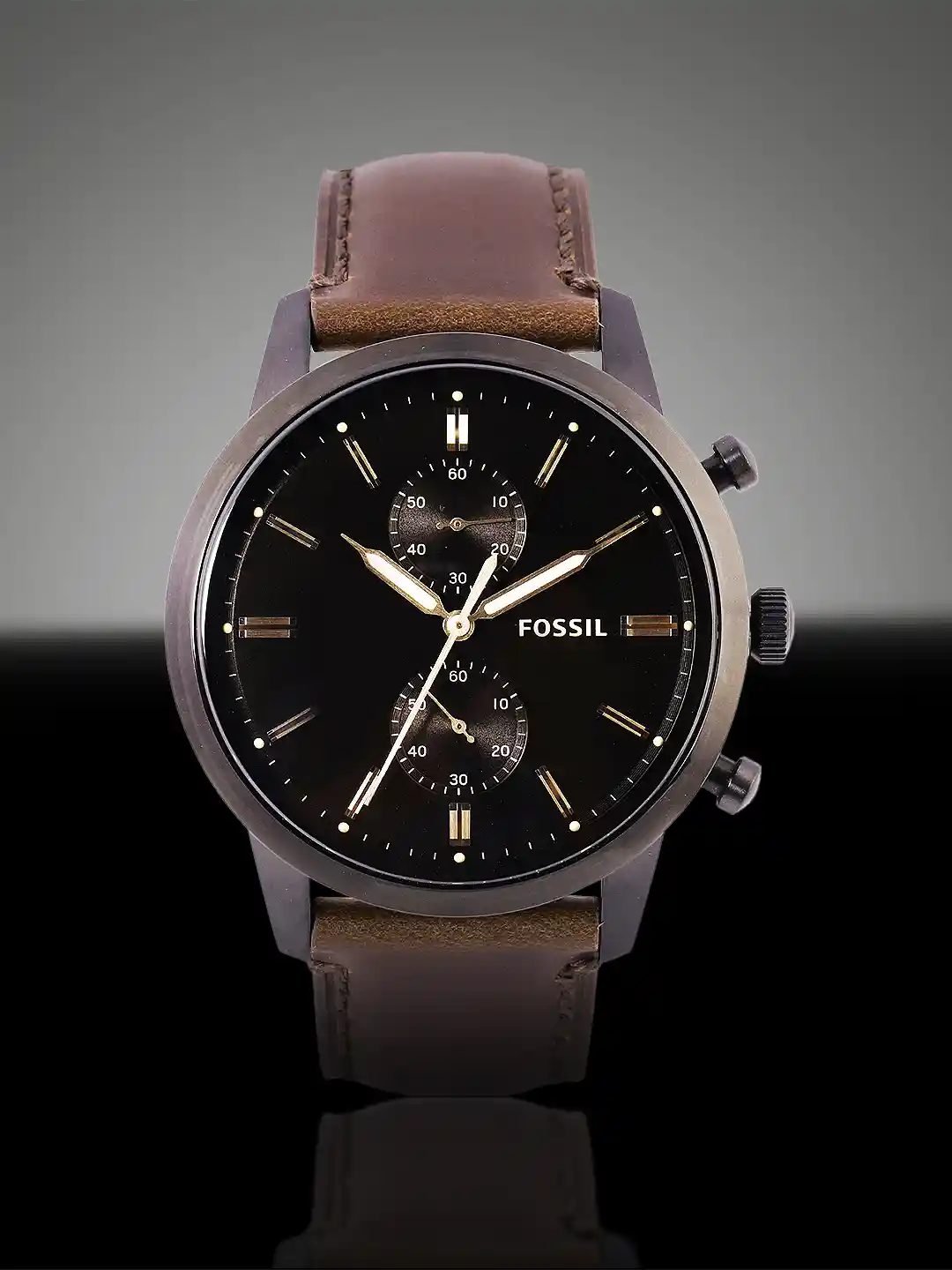 Buy Fossil 44MM Townsman Men Brown Analogue Watch FS5437 Watches