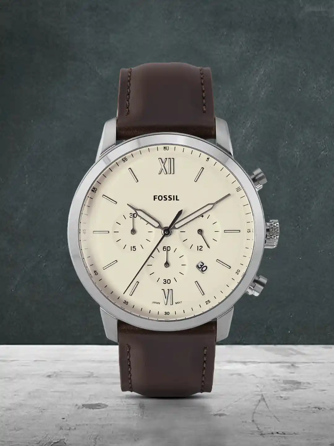 Buy Fossil Men Cream-Coloured Chronograph Watch FS5380 Watches