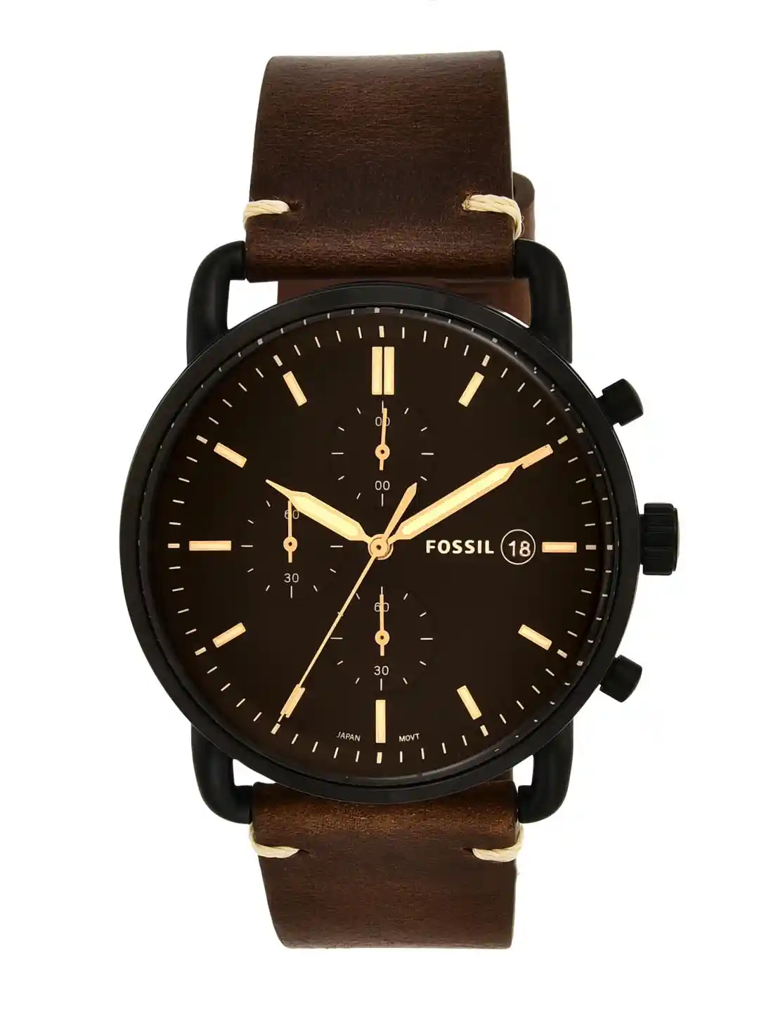 Buy Fossil Men Leather Straps Analogue Chronograph Watch