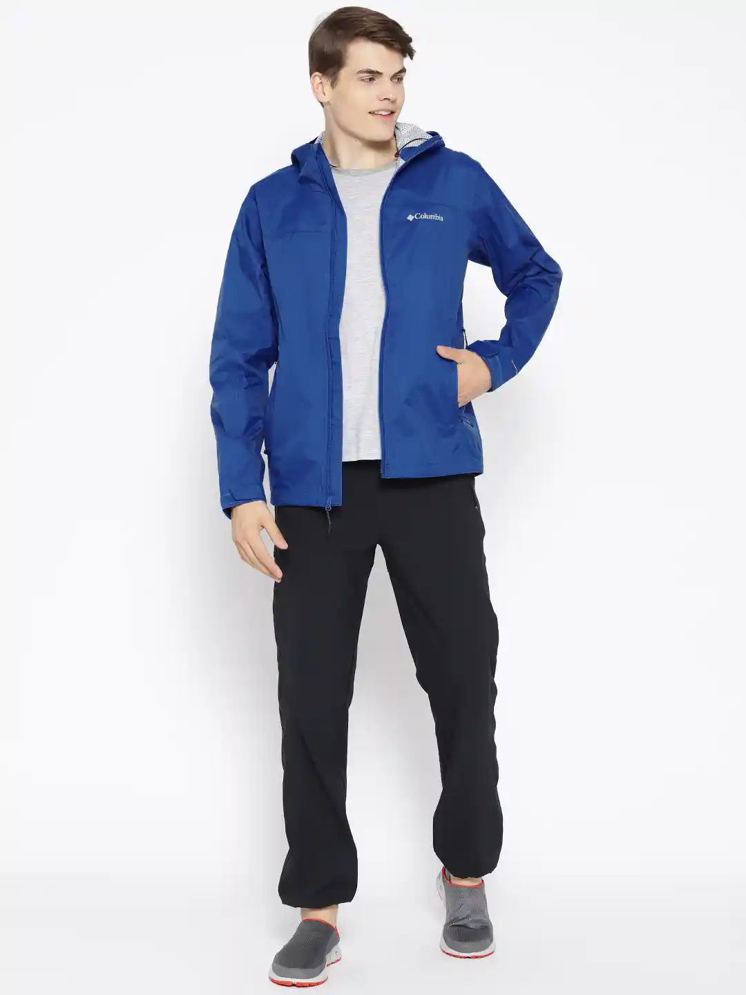 Buy Columbia Men Blue EvaPOURation Omni-Tech Waterproof Hooded