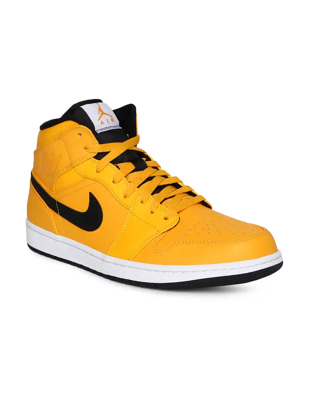 Buy Nike Men Yellow Air Jordan Mid-Top Basketball Shoes Sports
