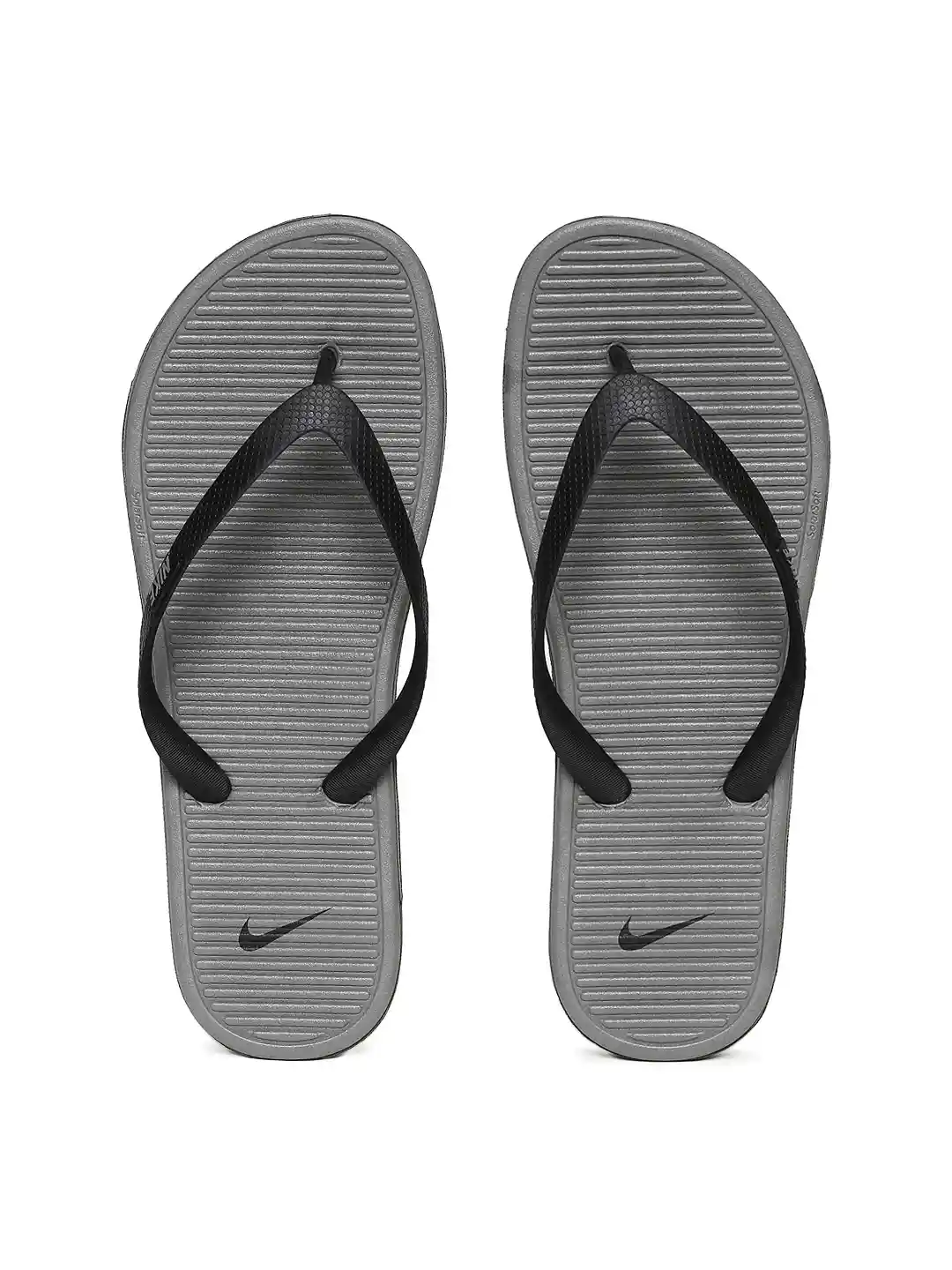 Nike Thong Flip Flops Men's Nike Men Black Solid Thong Flip-Flops