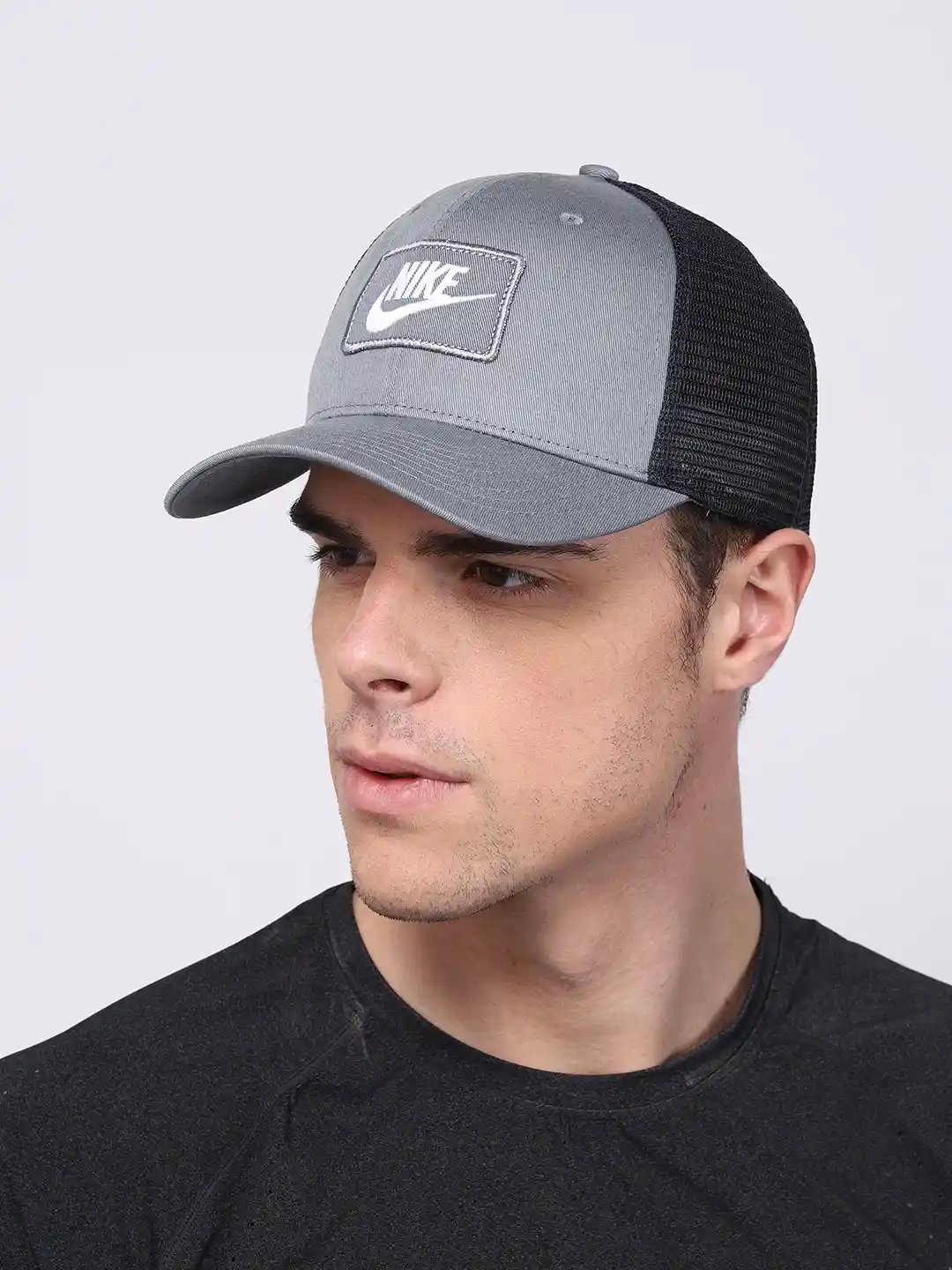 Buy Nike Unisex Grey Blue NSW CLC99 TRUCKER Baseball Cap Caps