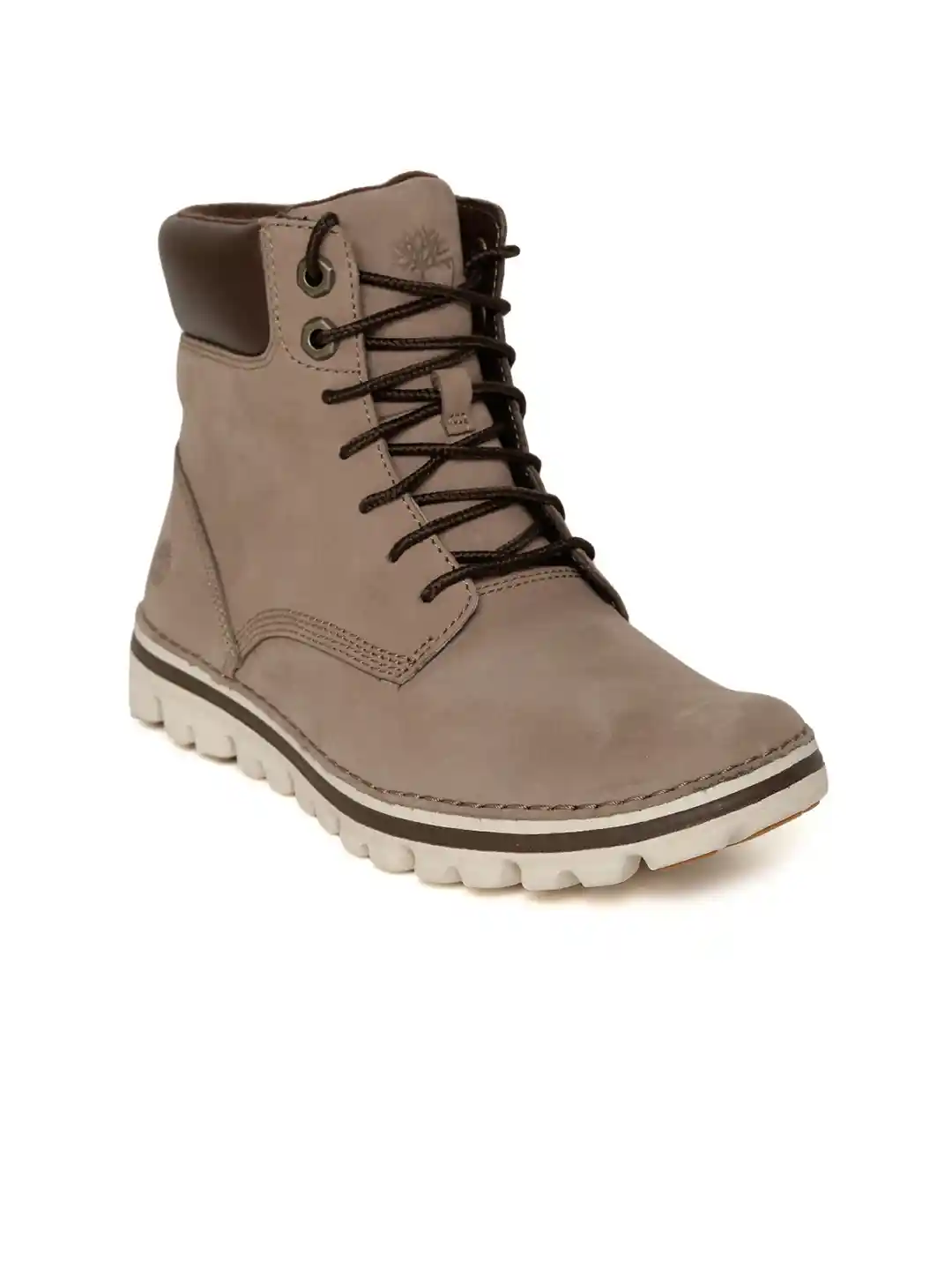 Buy Timberland Women Taupe Brookton 6-Inch Leather Mid-Top Flat