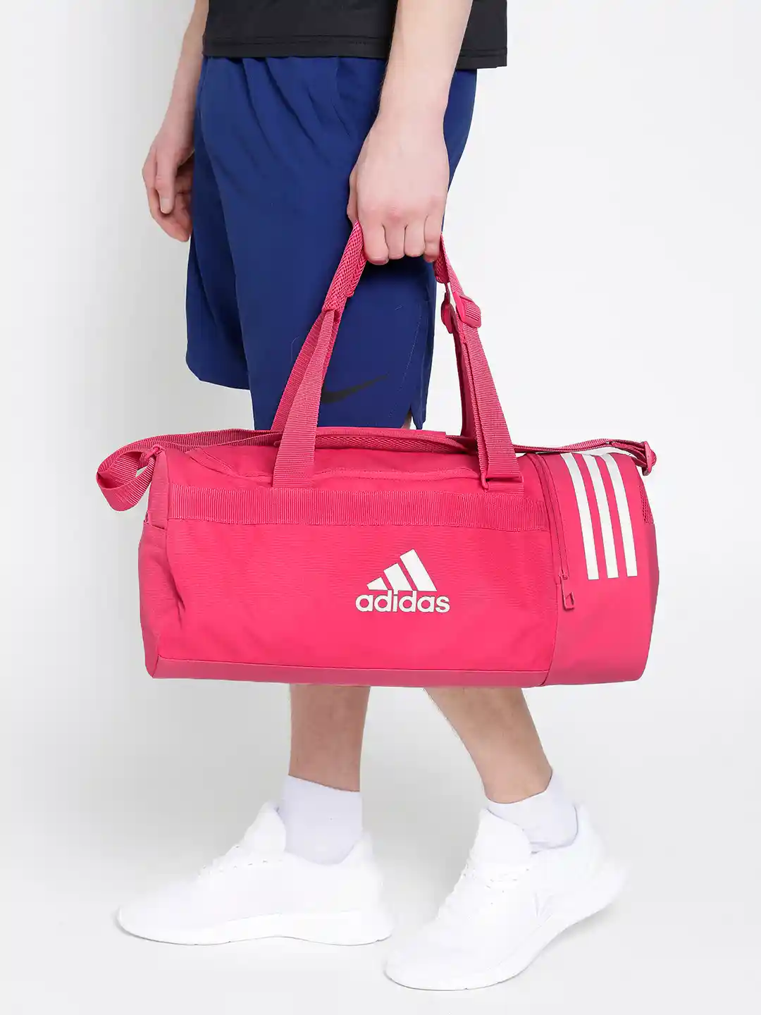 Buy ADIDAS Unisex Pink Convertible Stripes S Training Duffel Bag
