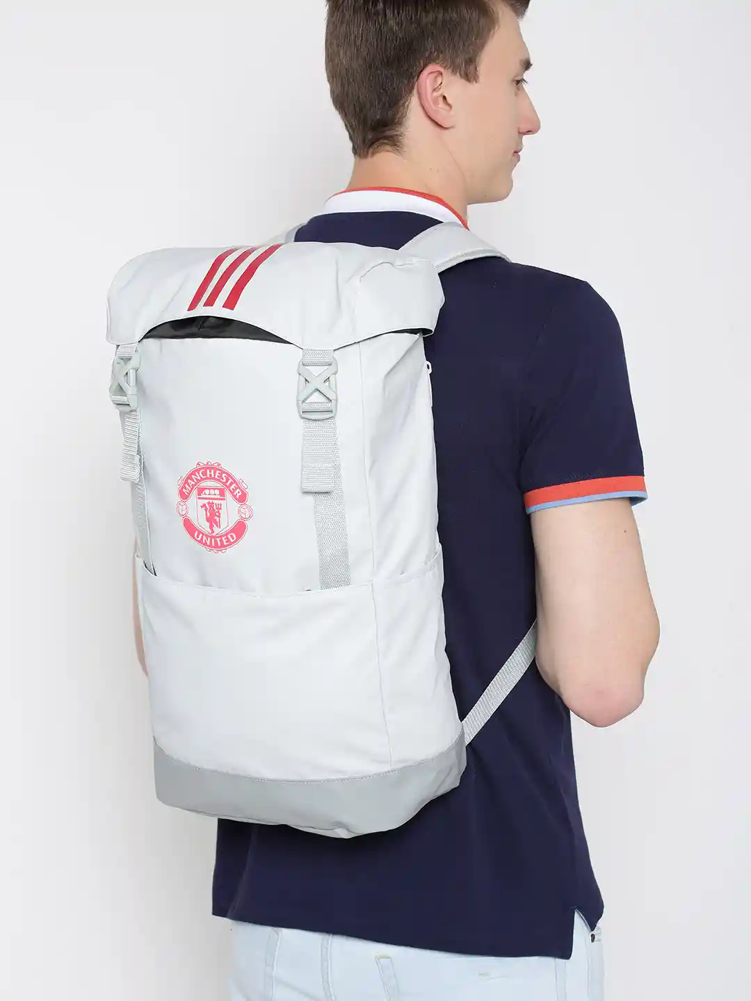 Buy ADIDAS Unisex Grey Manchester United Football Laptop Backpack
