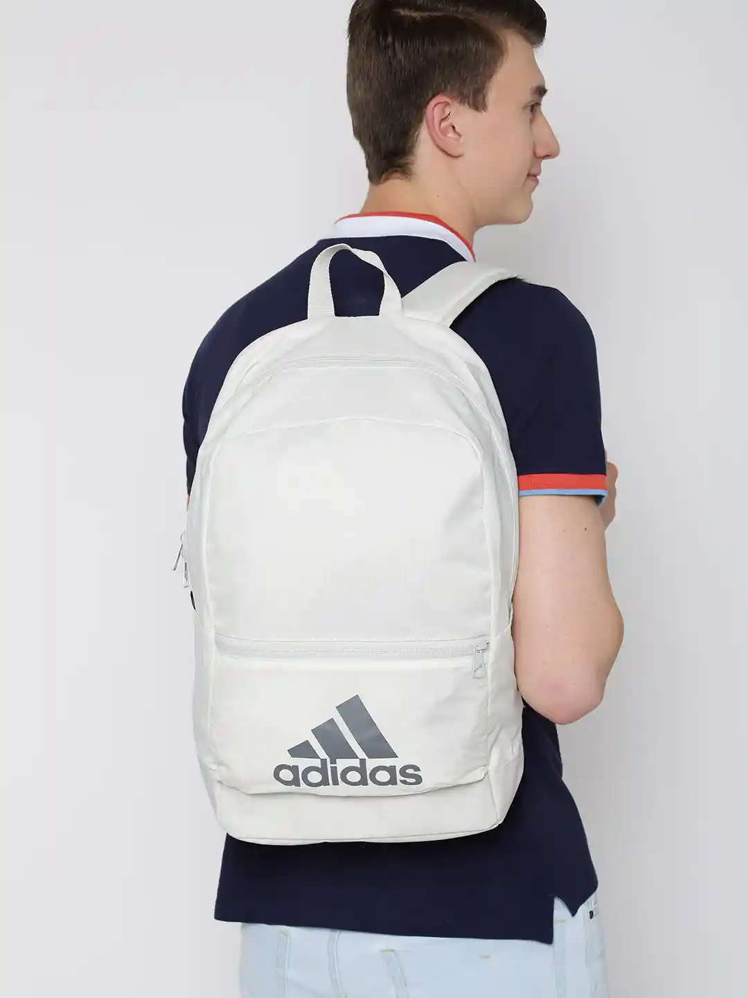 Buy ADIDAS Unisex Off-White Classic BOS Brand Logo Backpack