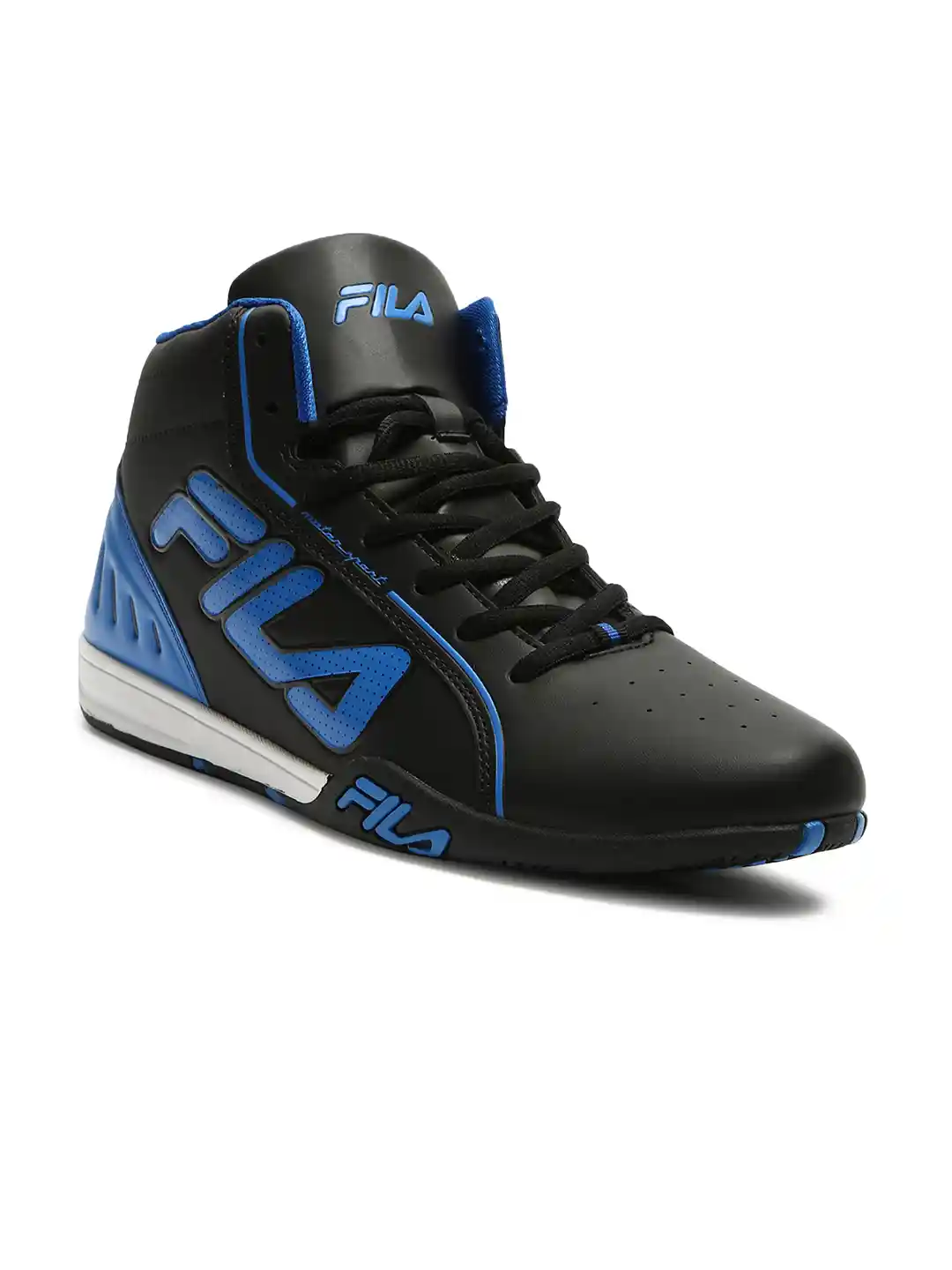 Buy FILA Men Black Blue ISONZO PLUS Colourblocked Mid-Top