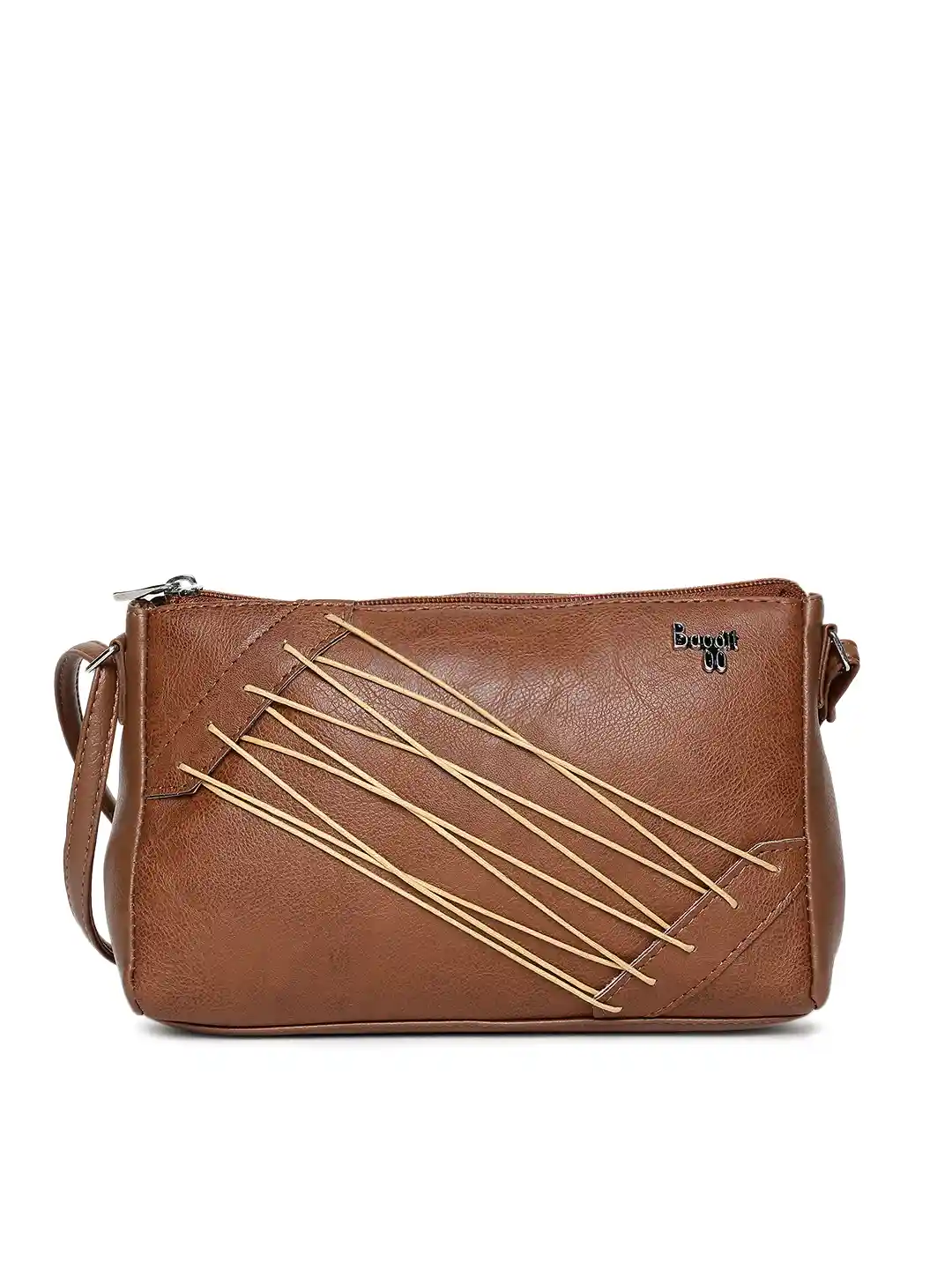 Buy Baggit Tan Brown Solid Sling Bag Handbags for Women 9306403