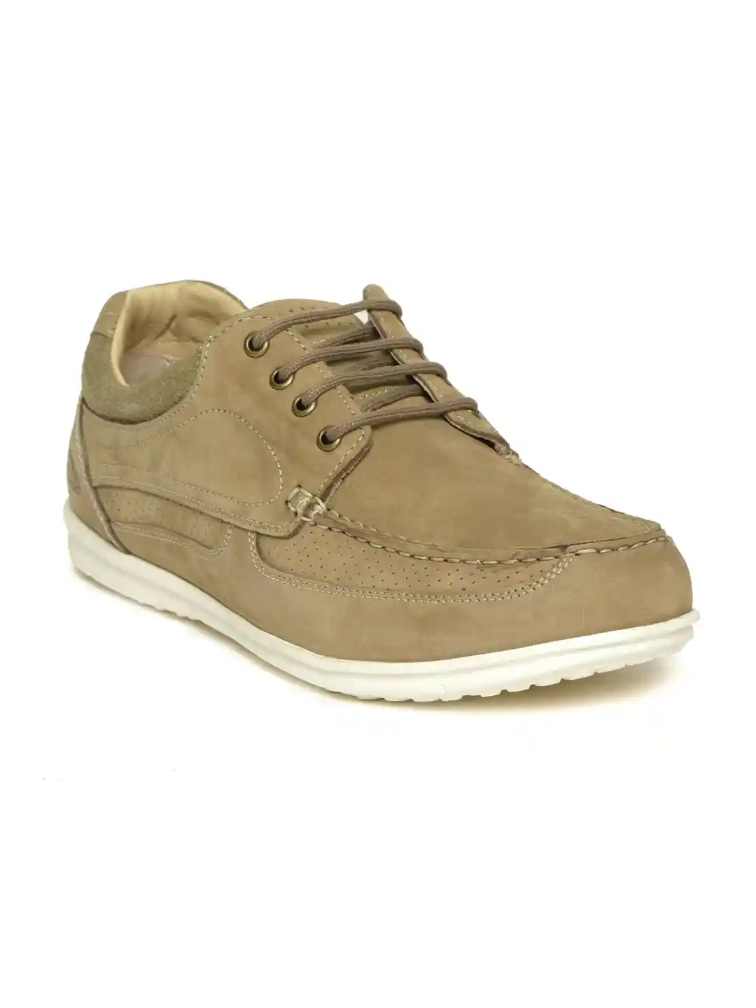 Buy Woodland Men Khaki Nubuck Leather Sneakers Casual Shoes for