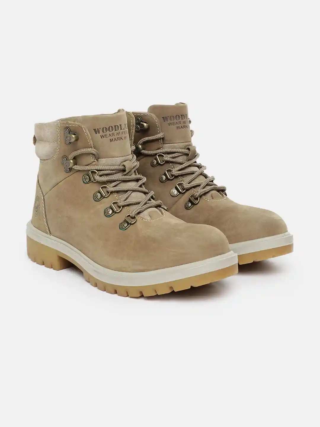 Buy Woodland Men Nubuck Mid-Top Hiking Boots Boots for Men