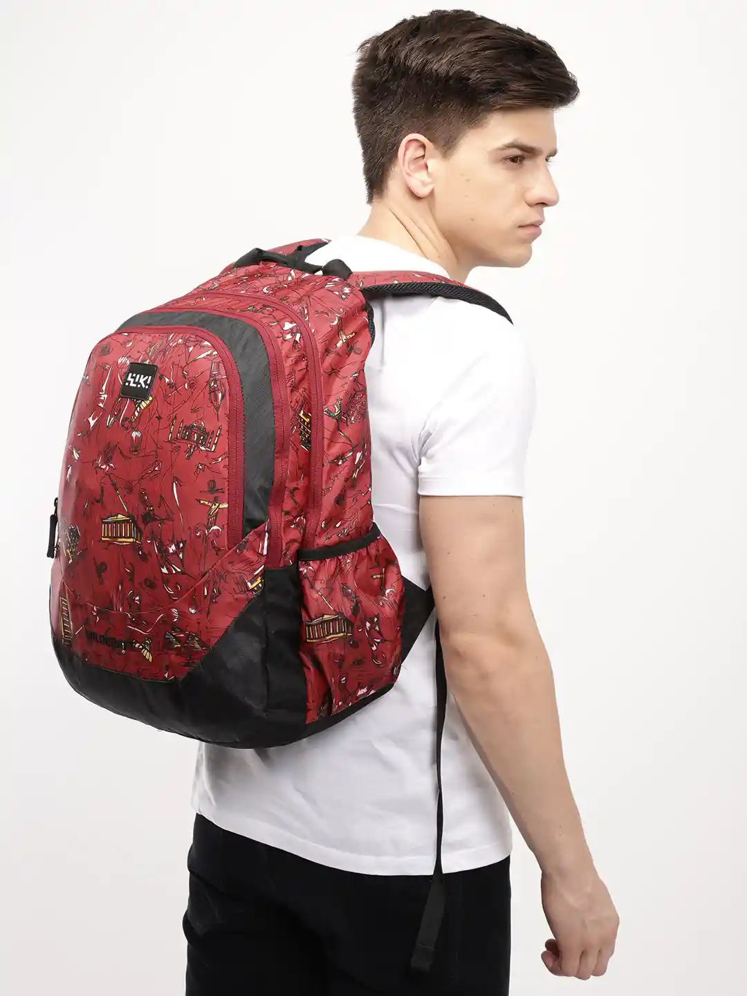 Buy Wildcraft Unisex Red Wonder Graphic Backpack Backpacks for