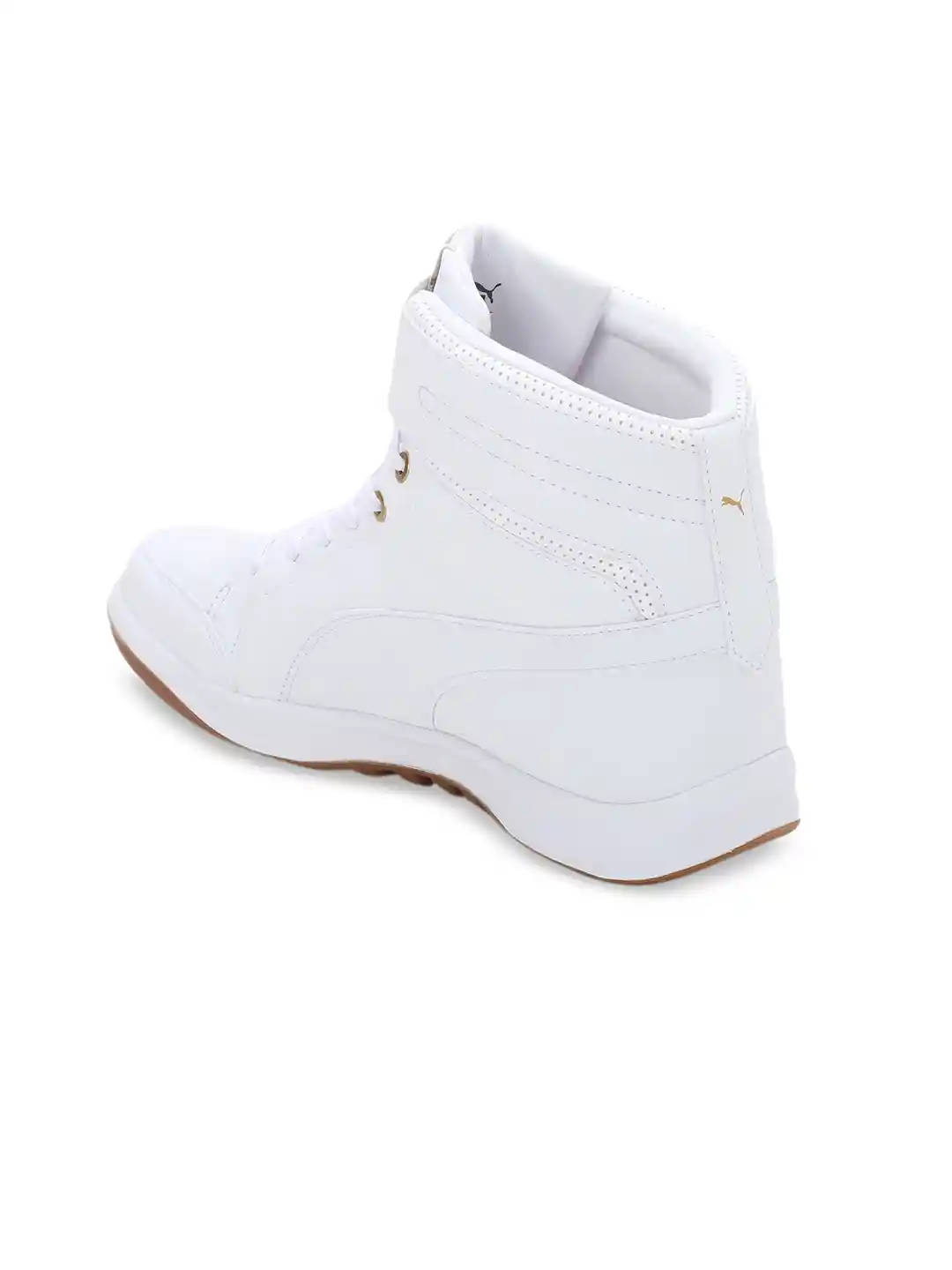 Buy Puma Unisex White Solid Leather One8 Prime Mid-Top Sneakers