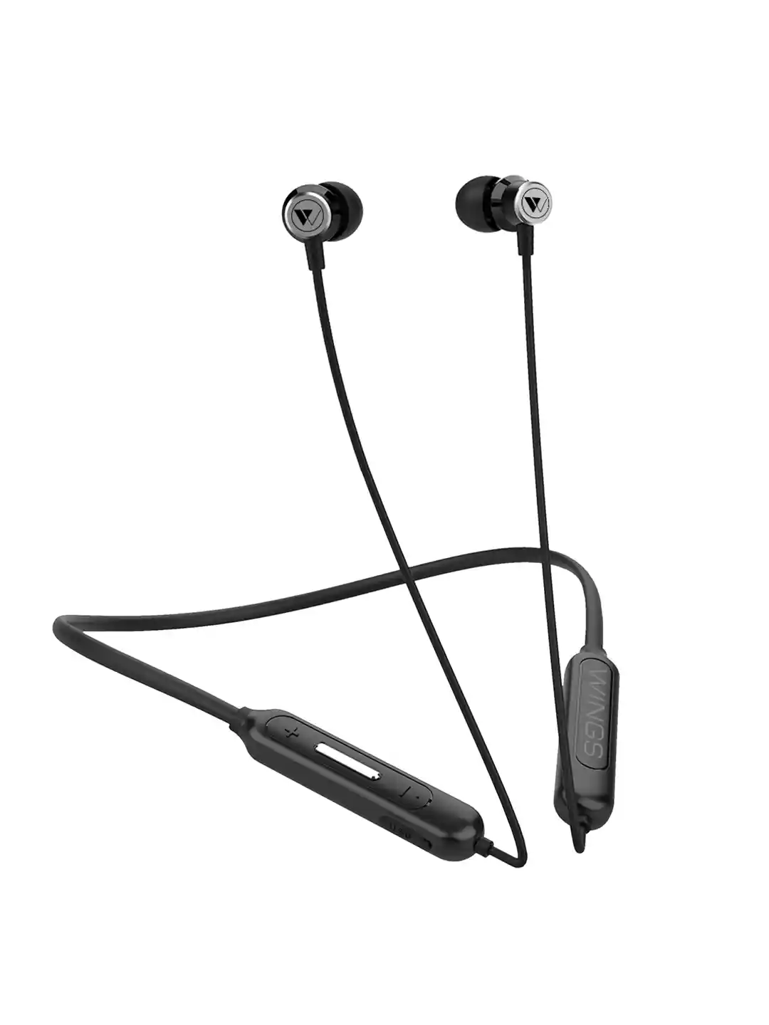 Buy WINGS Unisex Black Switch Bluetooth Earphones with Magnetic