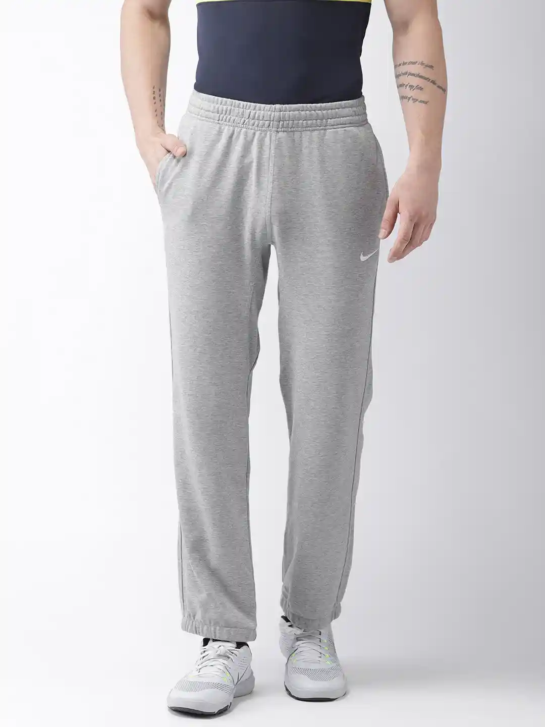 Tracksuit Bottoms Nike Sweatpants Mens No Cuff Nike Men Grey Solid