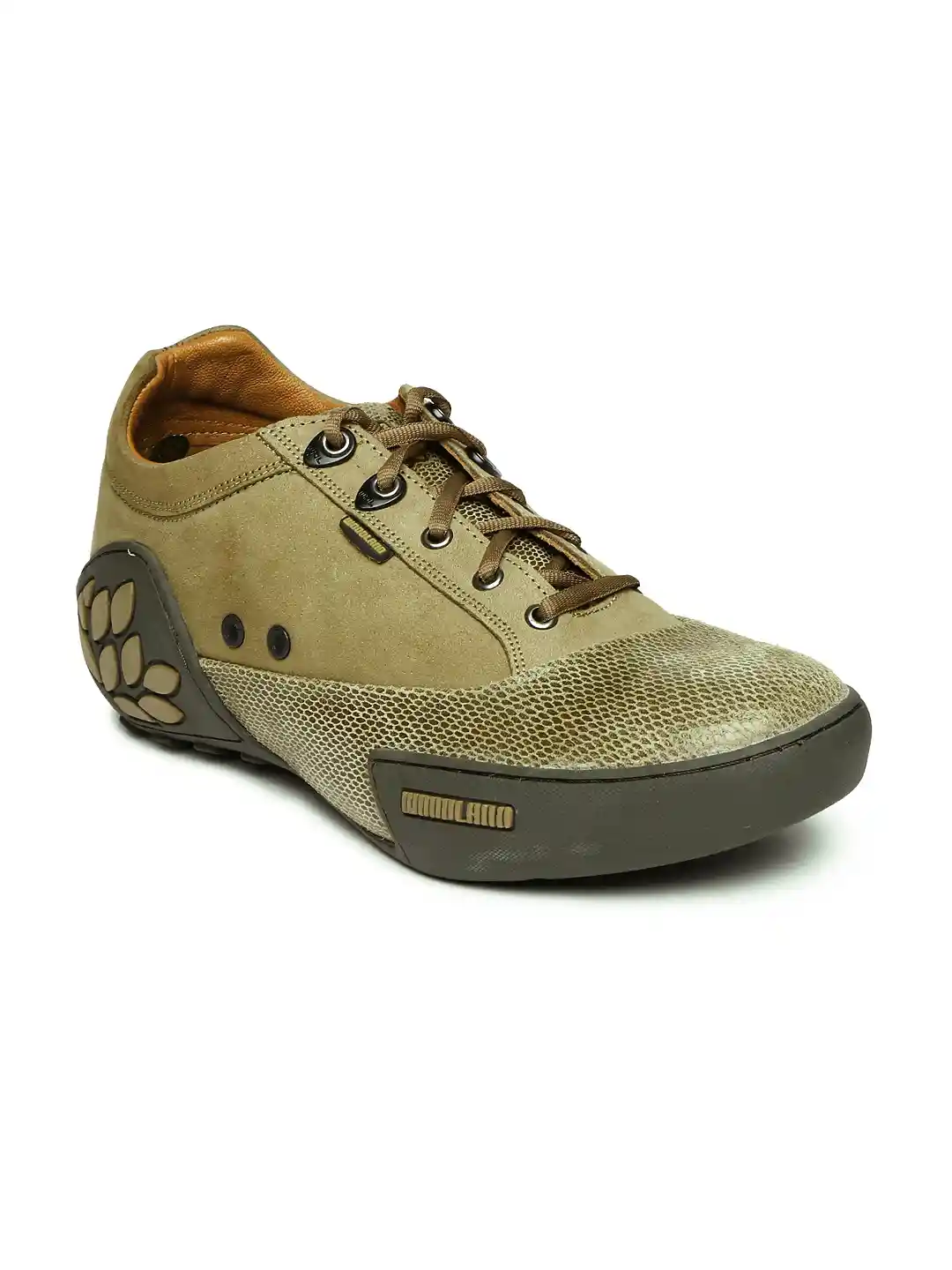 Buy Woodland Men Olive Green Leather Casual Shoes Casual Shoes
