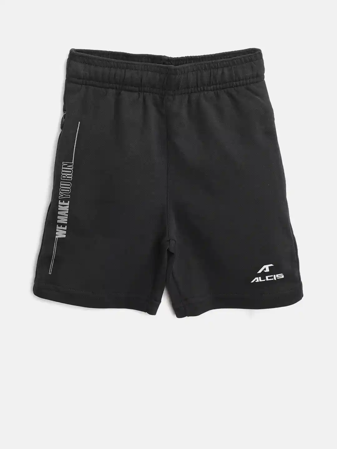 Buy Alcis Boys Black Solid Slim Fit Sports Shorts Shorts for