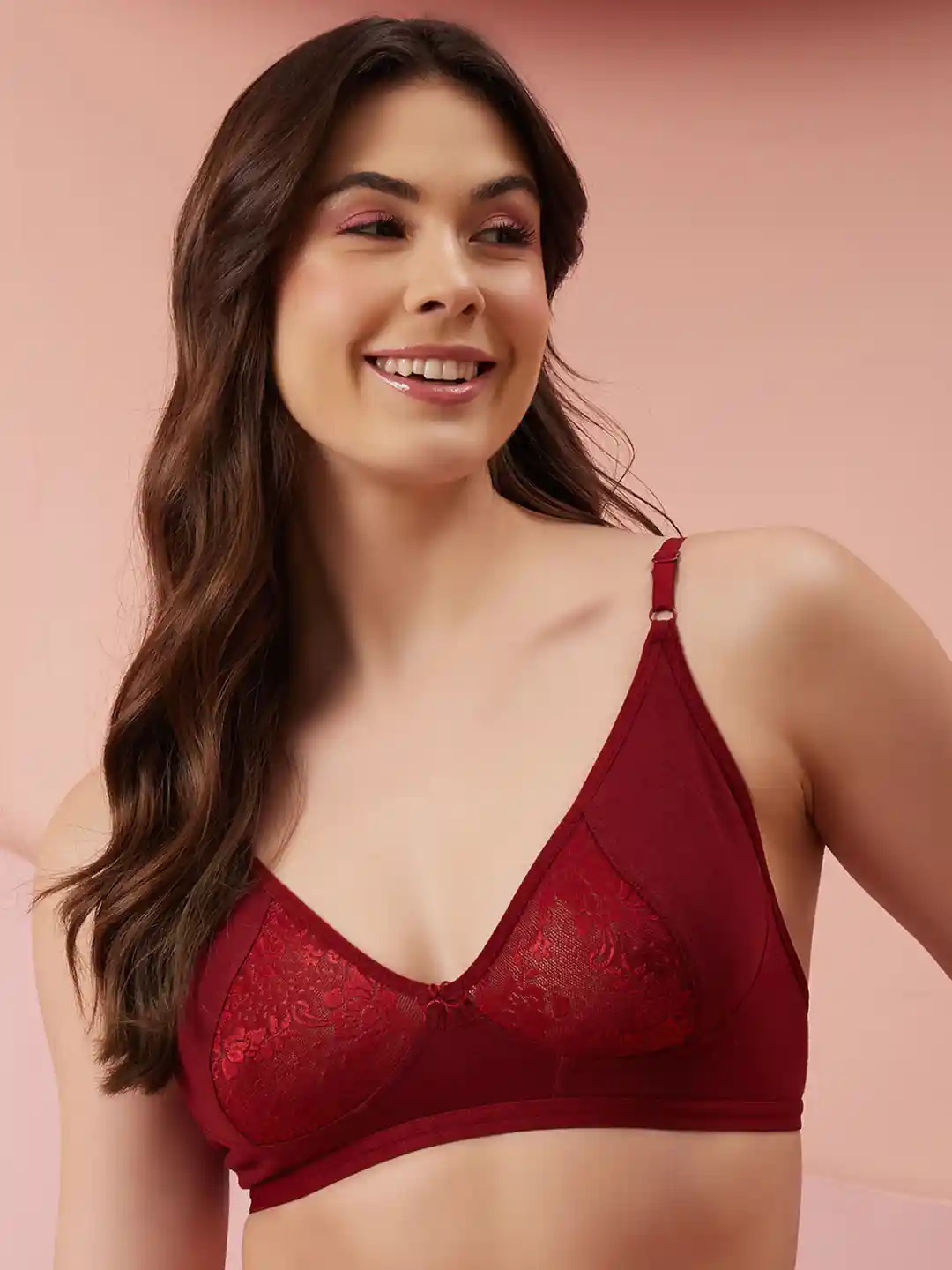 Plus Size Lace Bralette No Padding Buy Clovia Cotton Rich Non