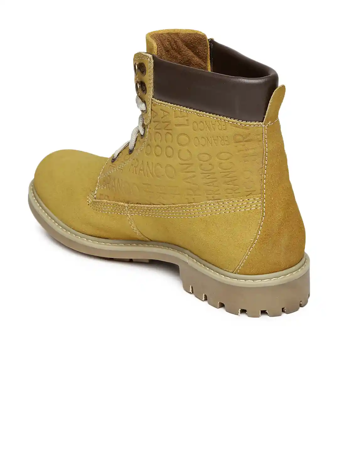 Buy Franco Leone Men Mustard Yellow Suede Boots Boots for Men