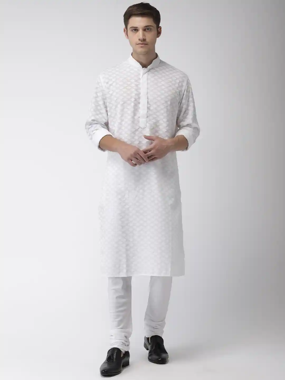 Raymond Kurta Design Raymond Ethnix White Embroidered Kurta Pyjama