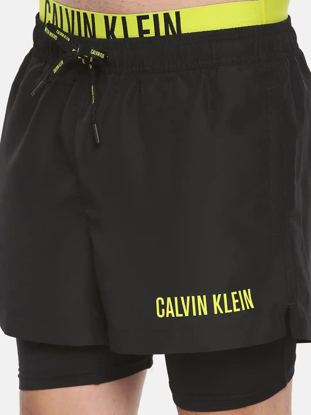 Buy Calvin Klein Underwear Men Black Solid Swim Shorts With