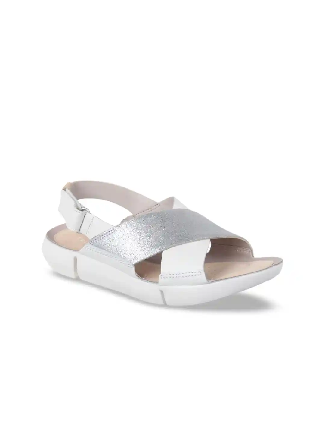 Buy Clarks Women White Solid Sandals Heels for Women 9814997