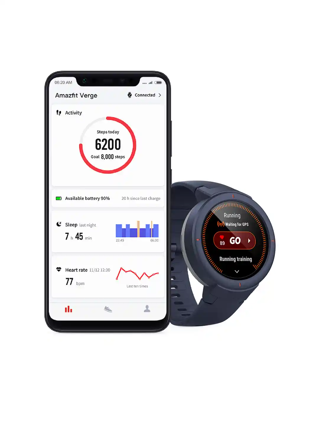 Buy Amazfit Unisex Blue Verge Smart Watch A1811 Smart Watches