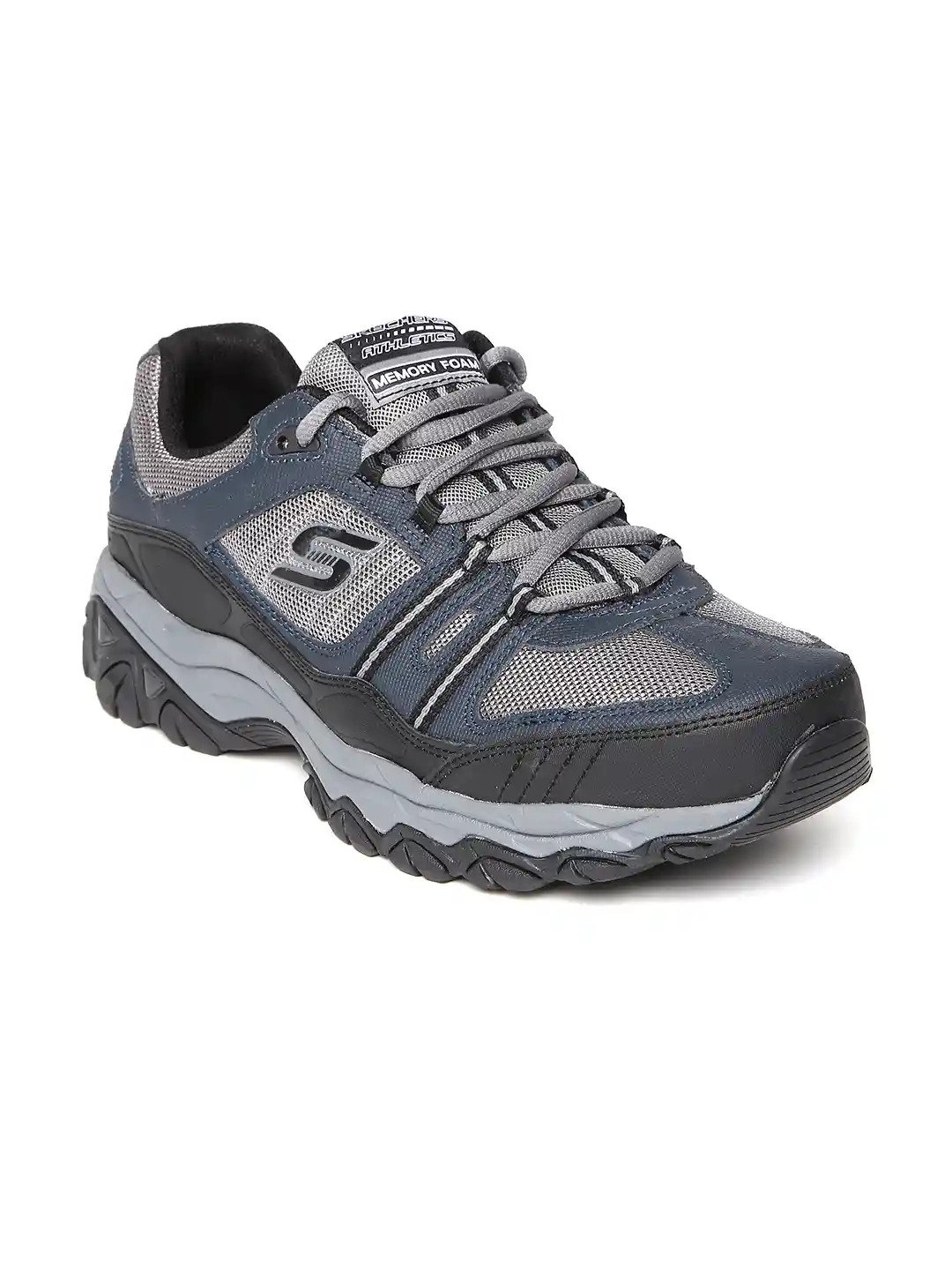 Buy Skechers Men Grey After Burn Strike Of Leather