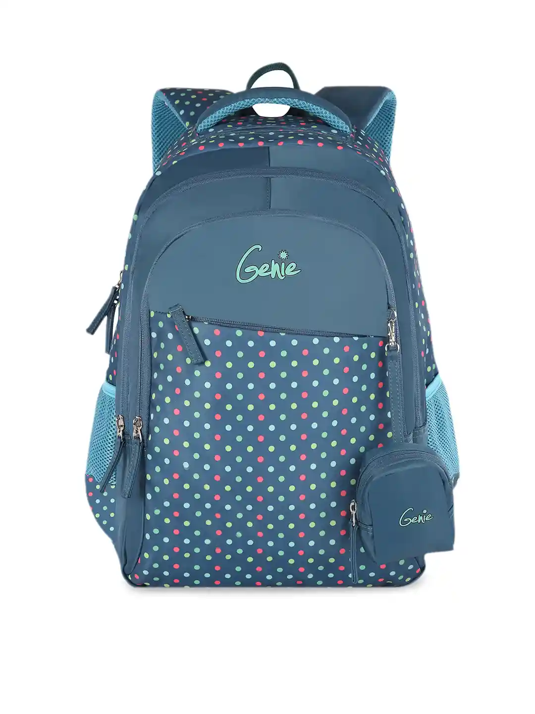 Buy Genie Unisex Teal Blue Polka Dots Print 18 inches Large