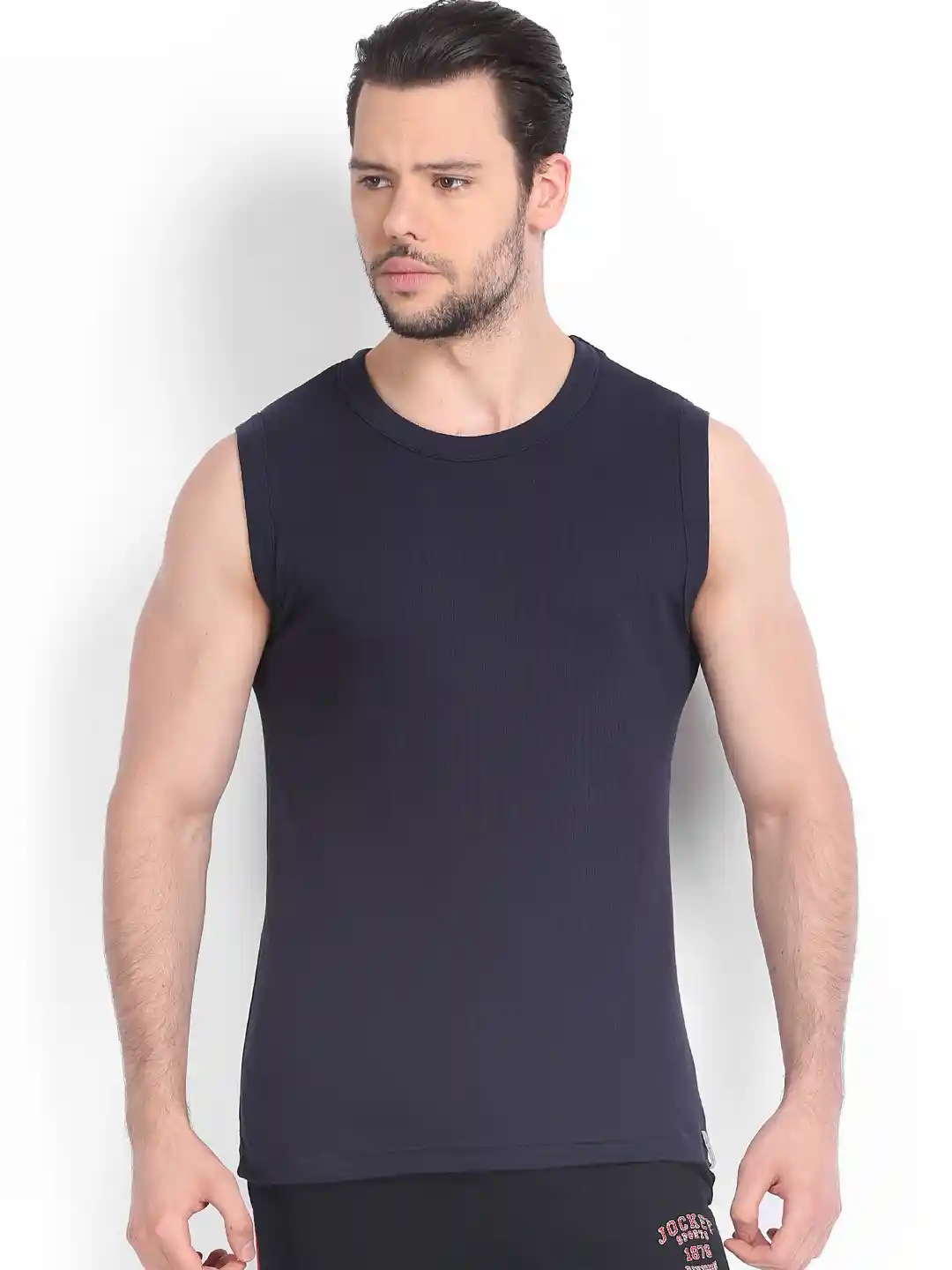 Buy Jockey Men Blue Striped Gym Vest Innerwear Vests for Men
