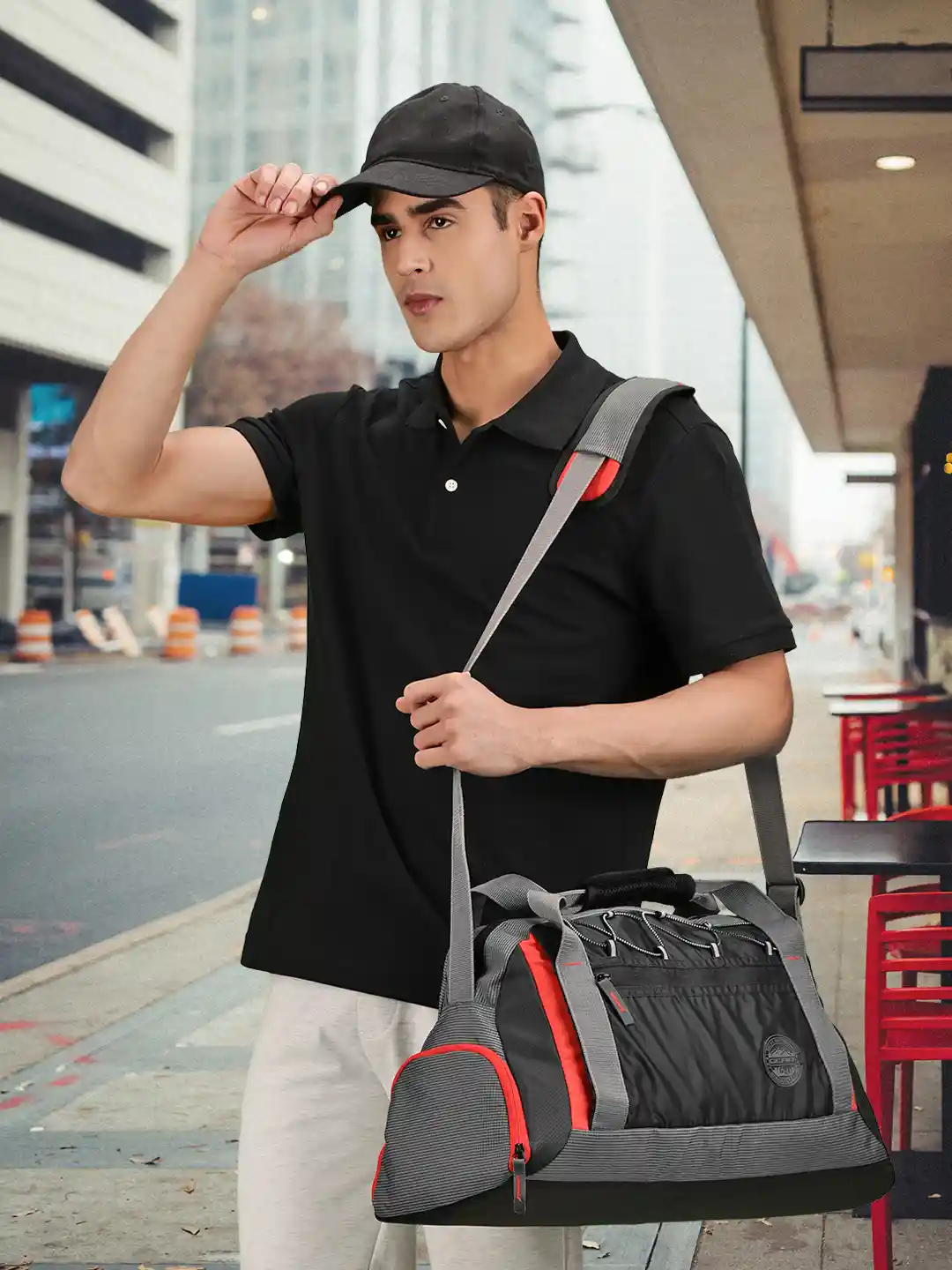 Gear Unisex Black Grey Duffle Bag