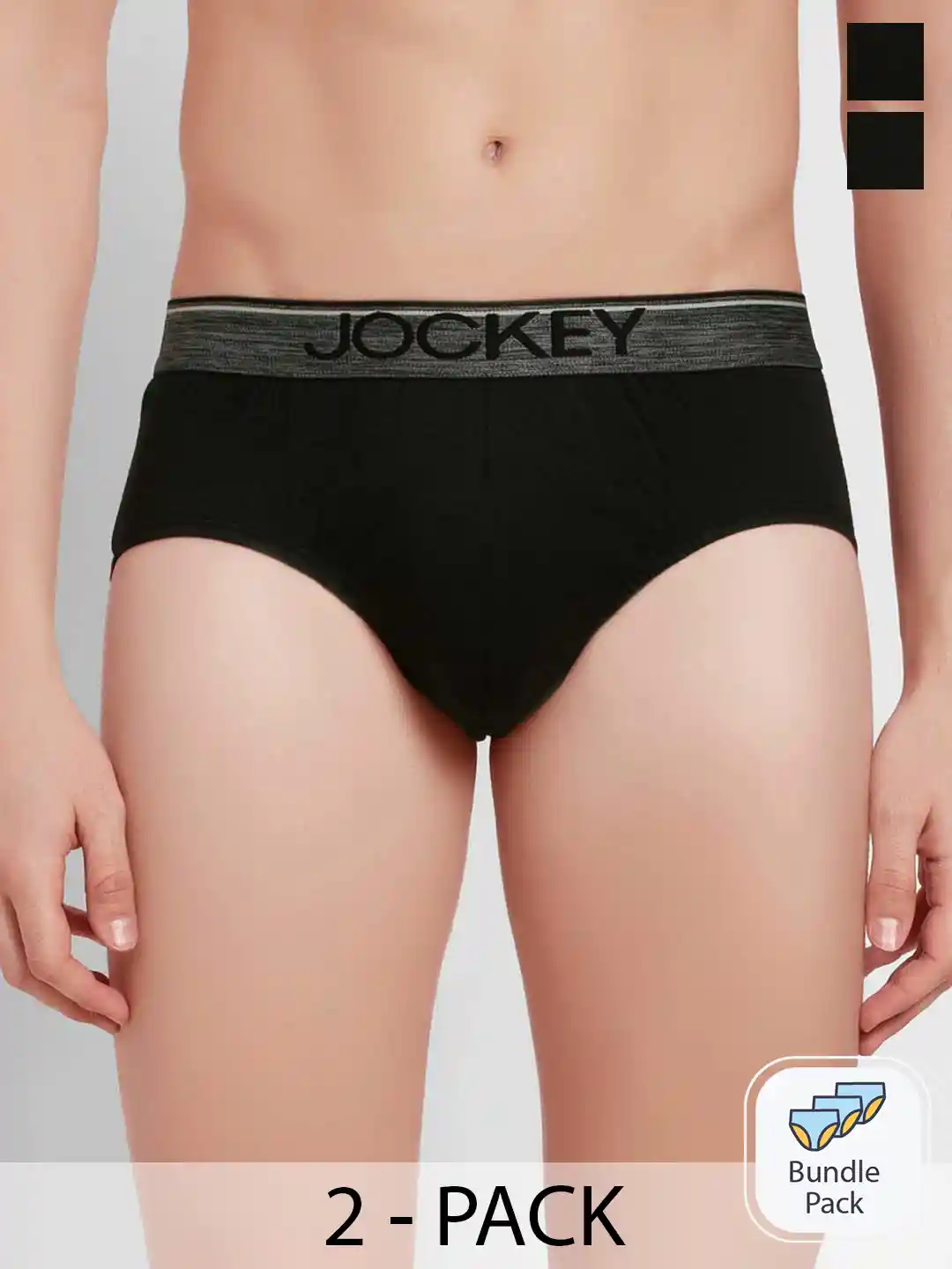 Buy Jockey Men Pack of Black Solid Basic Briefs 8037-0205