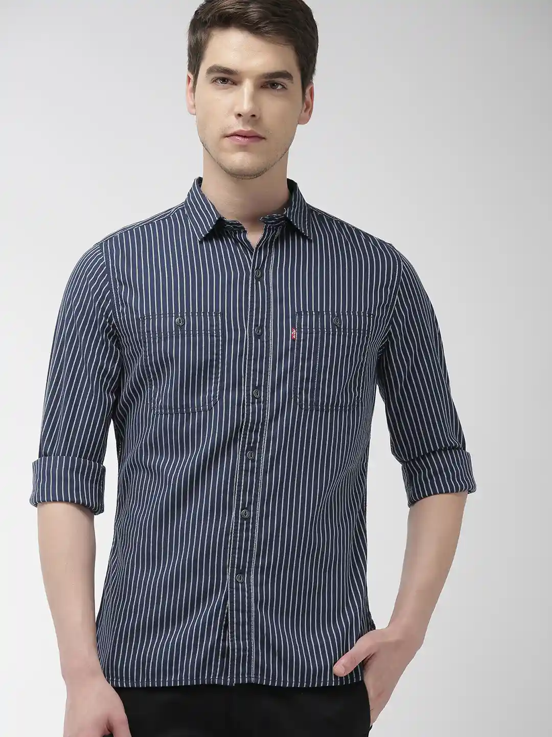 Ajio Black And White Checkered Polo Shirt Men Checked Slim Fit