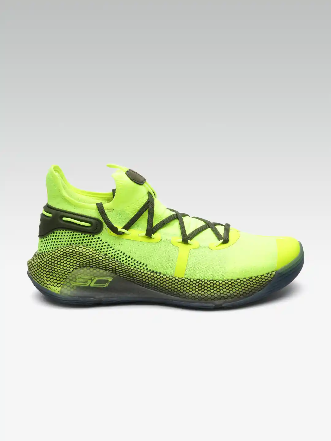 Buy UNDER ARMOUR Men Fluorescent Green Curry 6 Basketball Shoes