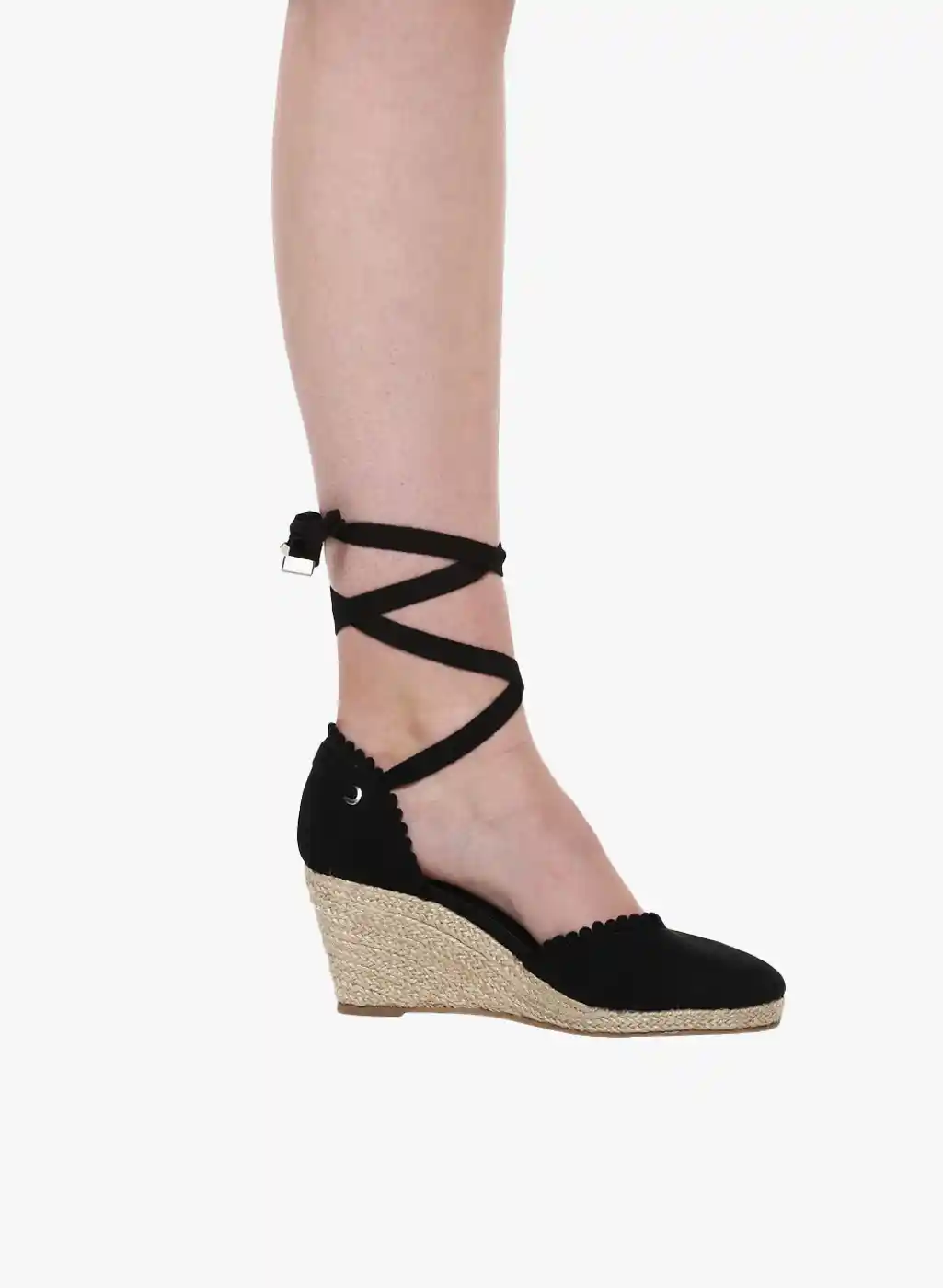 Black Ankle Strap Wedges