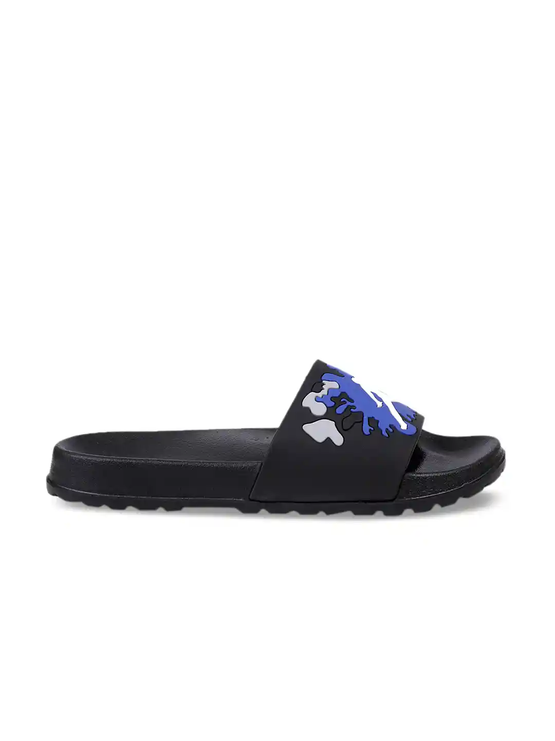 Buy bacca bucci Men Black Printed Sliders Flip Flops for Men