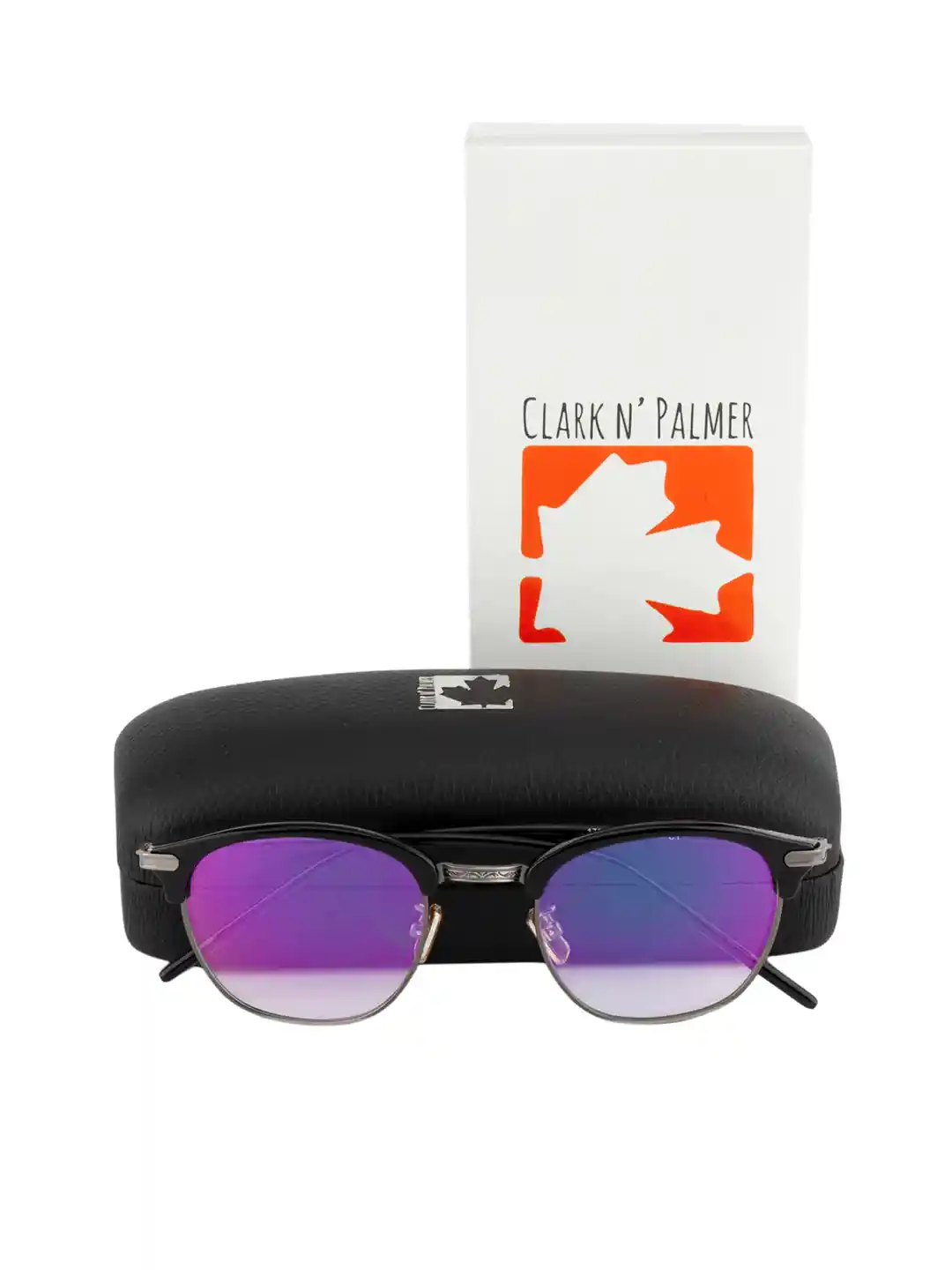 Buy Clark N Palmer Unisex Transparent Solid Half Rim Browline