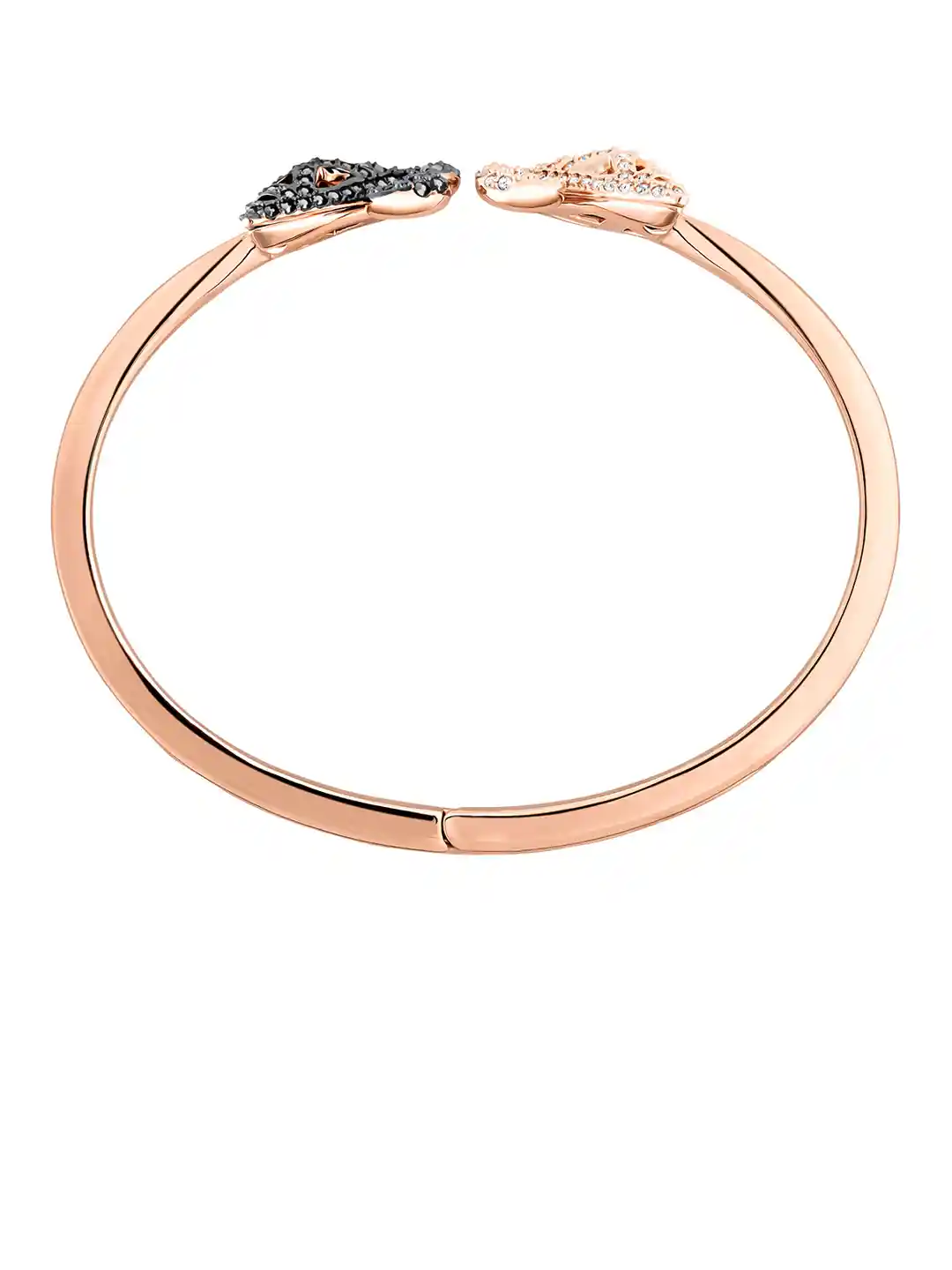 Buy SWAROVSKI Rose Gold-Plated Facet Swan Bangle Bracelet for