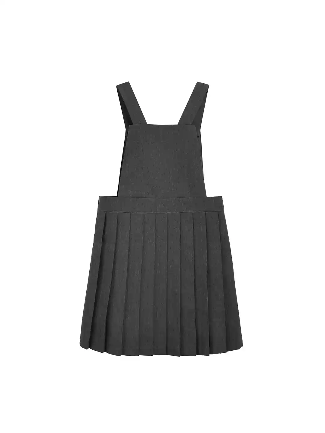 Buy next Girls Grey Solid Pinafore Dress Dresses for Girls