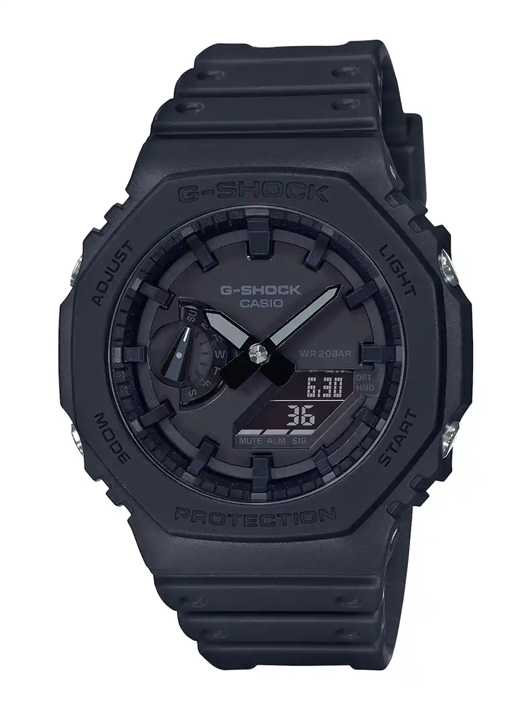 CASIO Men G-Shock GA-2100-1A1DR Black Analog-Digital Dial Black Resin Strap  Watch G987