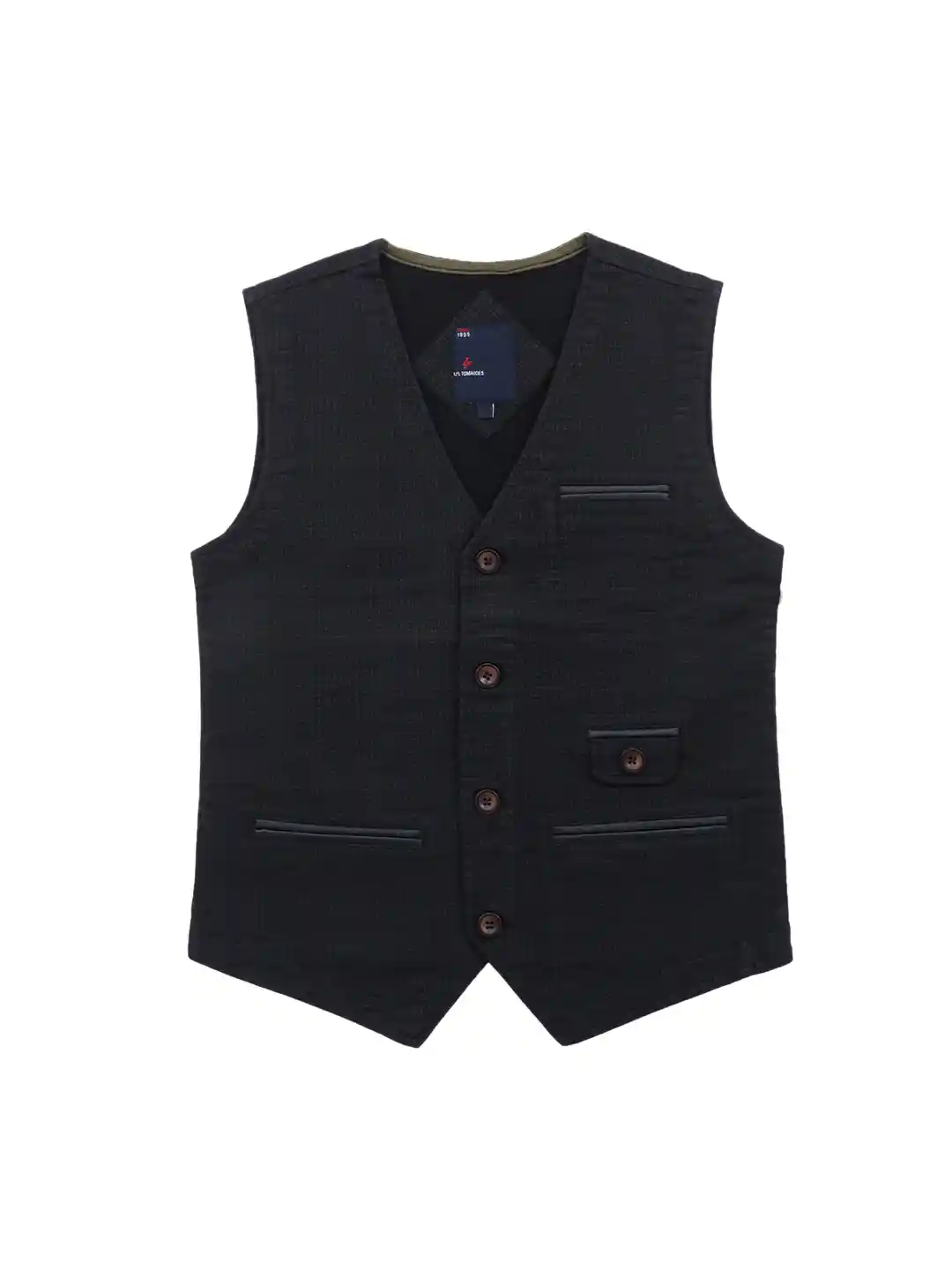 Buy Lil Tomatoes Boys Black Woven Design Waistcoat Waistcoat for