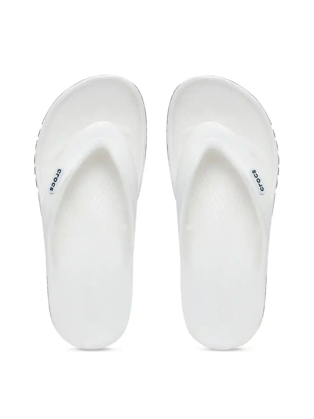 Buy Crocs Unisex White Solid Bayaband Thong Flip-Flops Flip