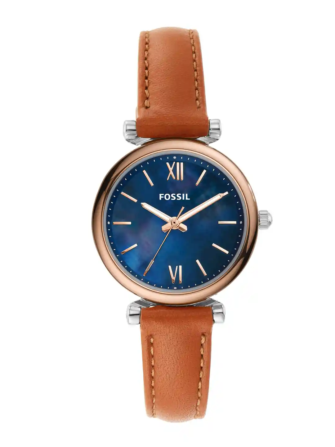 Fossil Women Blue Carlie Mini Analogue Watch ES4701