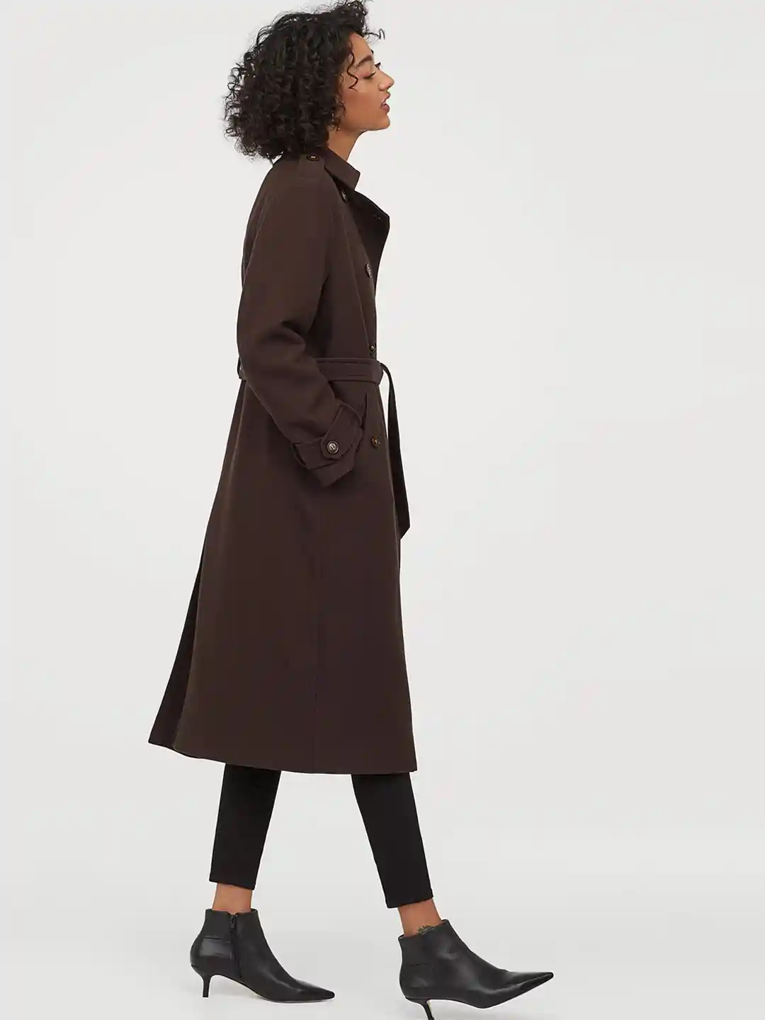 Buy H&M Women Brown Trenchcoat Coats for Women 11010042 Myntra