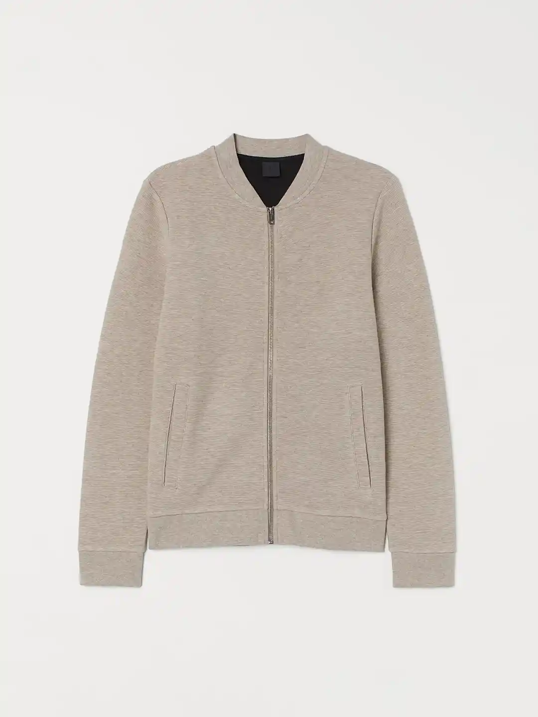 Buy H&M Men Beige Solid Zipped Cardigan Sweaters for Men