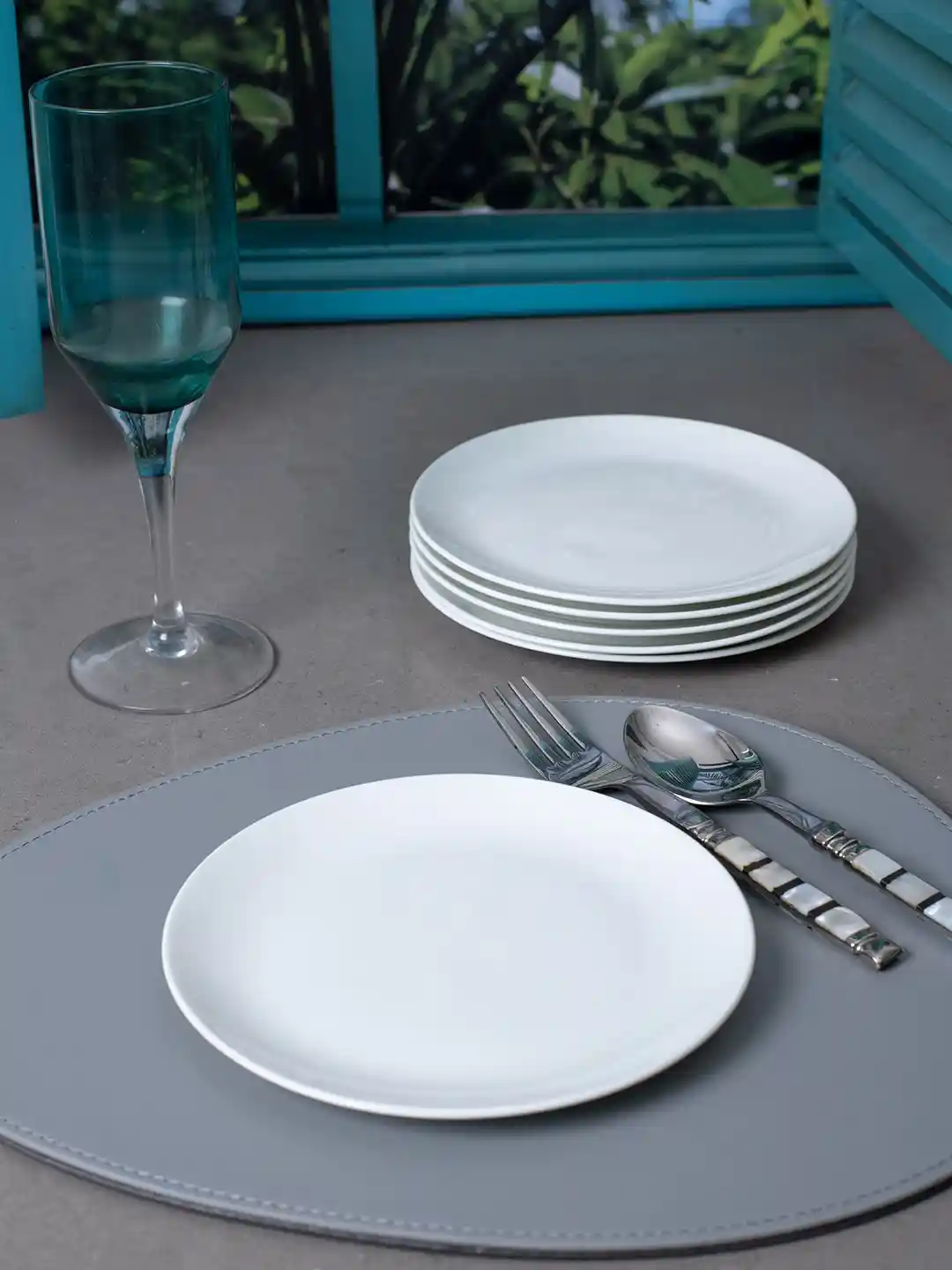 Buy SONAKI White 6-Pieces Solid Bone China Plates Set Plates for