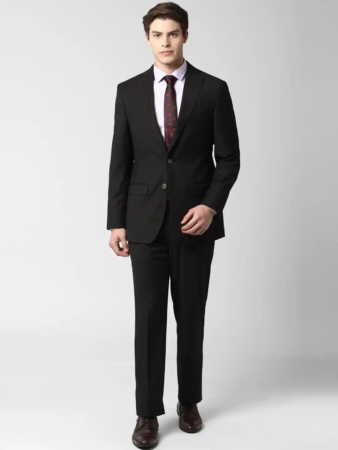 Black Suit Men Suits 2019 Peter England Men Black Self Design