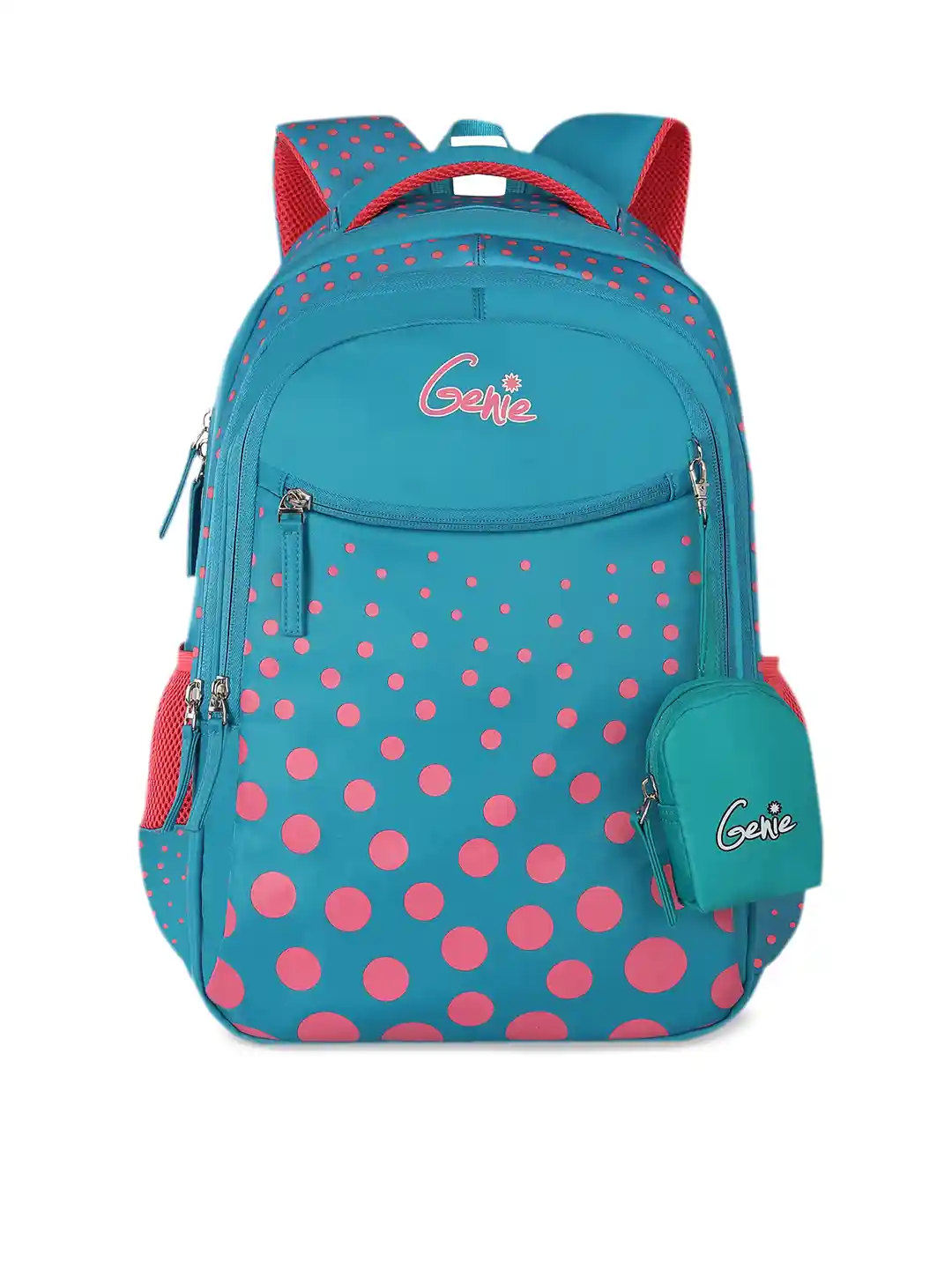 Buy Genie Kids Blue Pink Printed 19 inches Large Backpack with