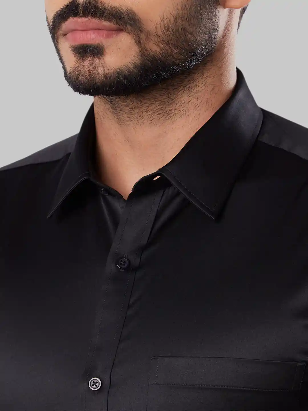 Buy Next Look Men Black Slim Fit Solid Formal Shirt Shirts for