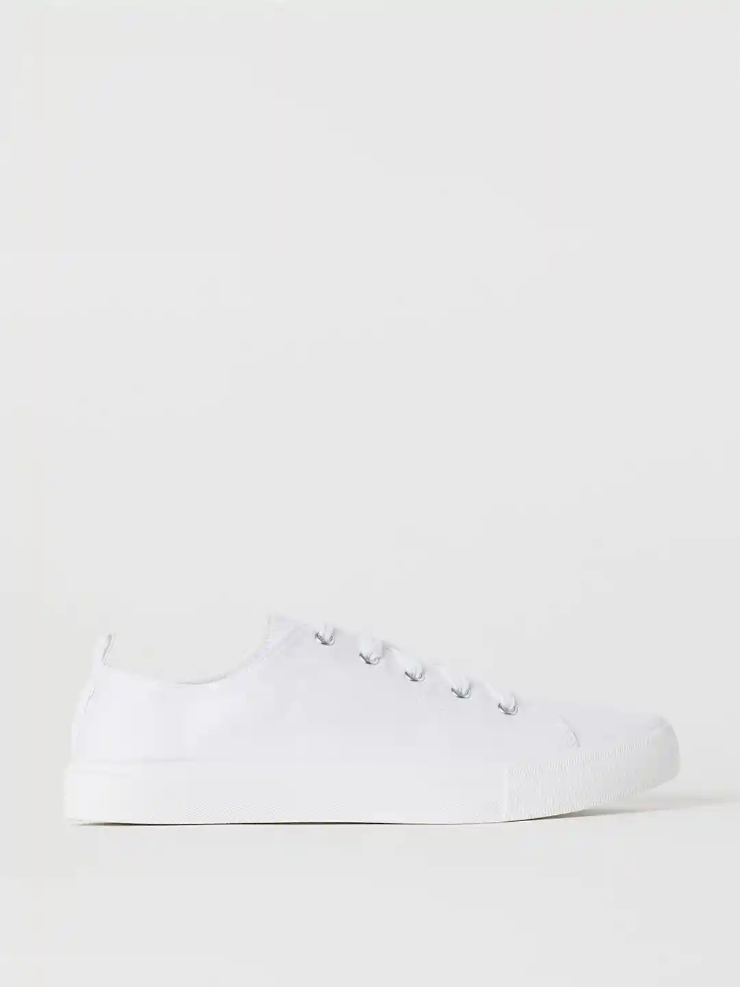 Buy H&M Women White Canvas trainers Casual Shoes for Women